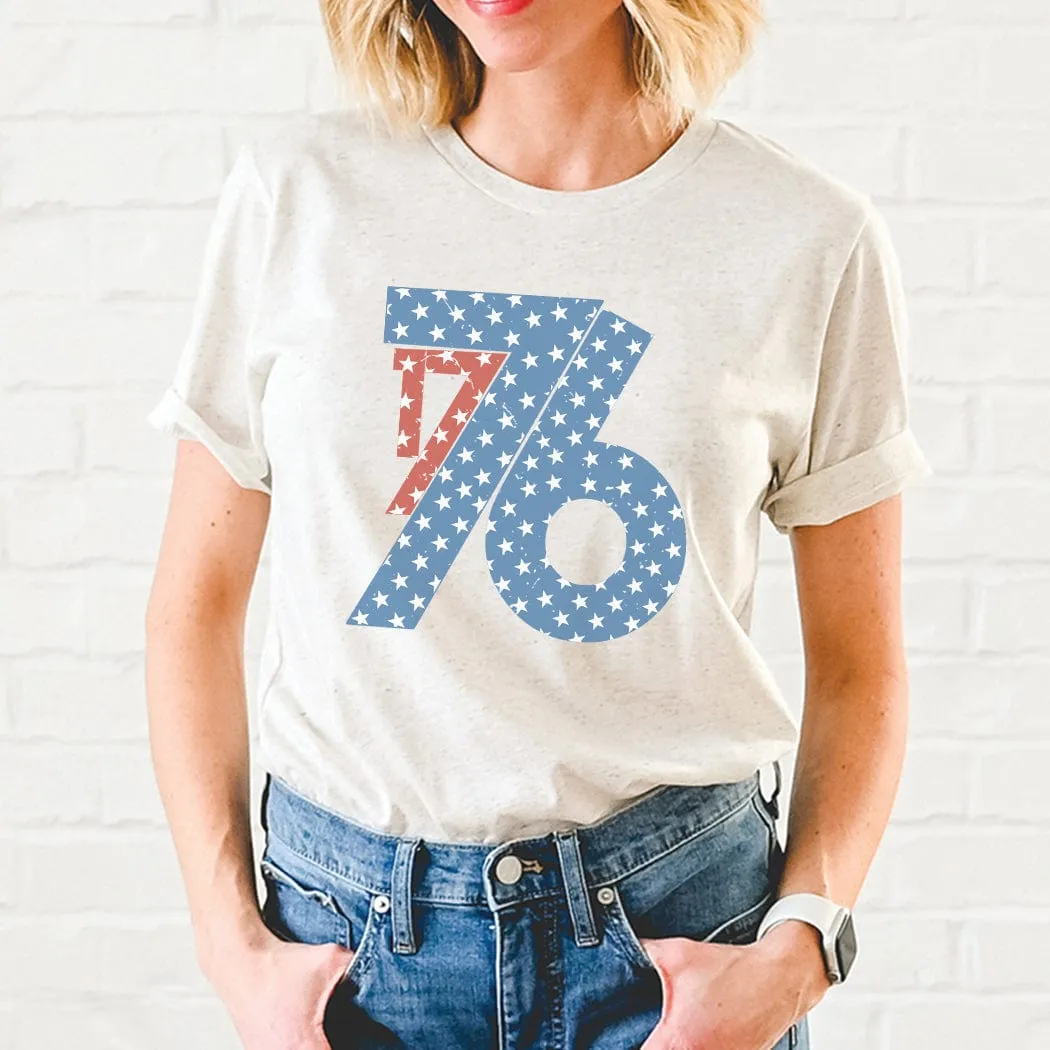 1776 Patriotic Graphic T-Shirt - WE300