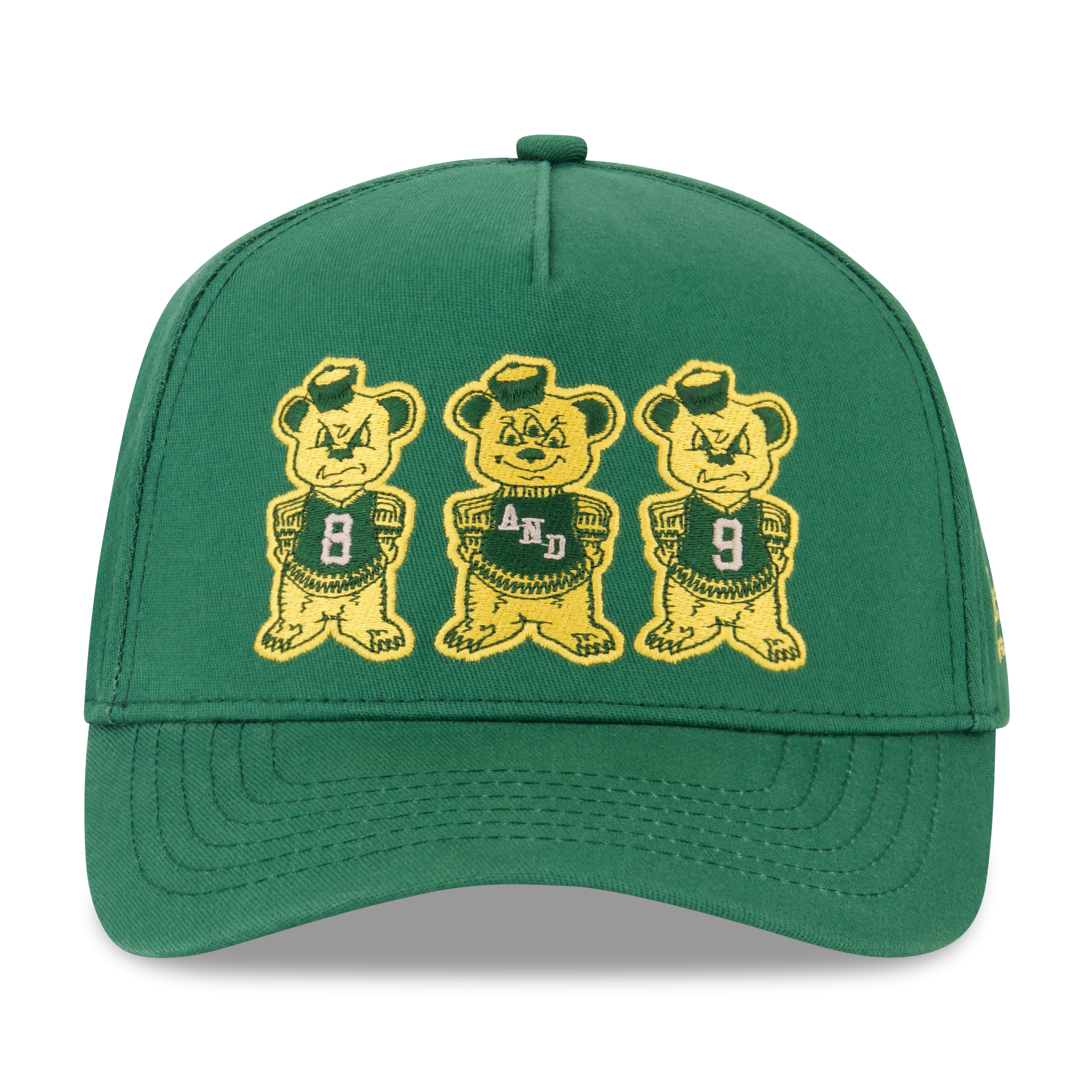 3 Bears Green Snapback Hat