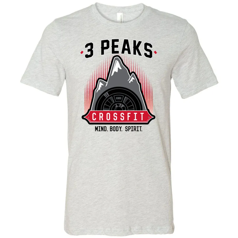 3 Peak CrossFit - 100 - Stacked - Men's T-Shirt