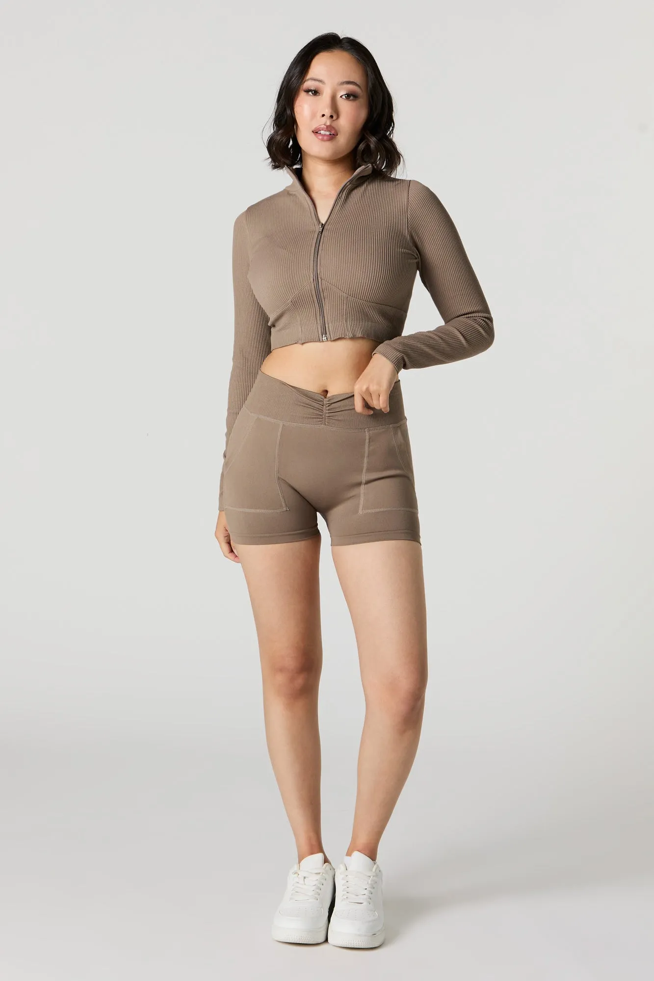 Active Seamless Cinched Side Pocket Biker Short