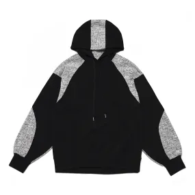 ADD Twist Sleeve Combination Hoodie Black