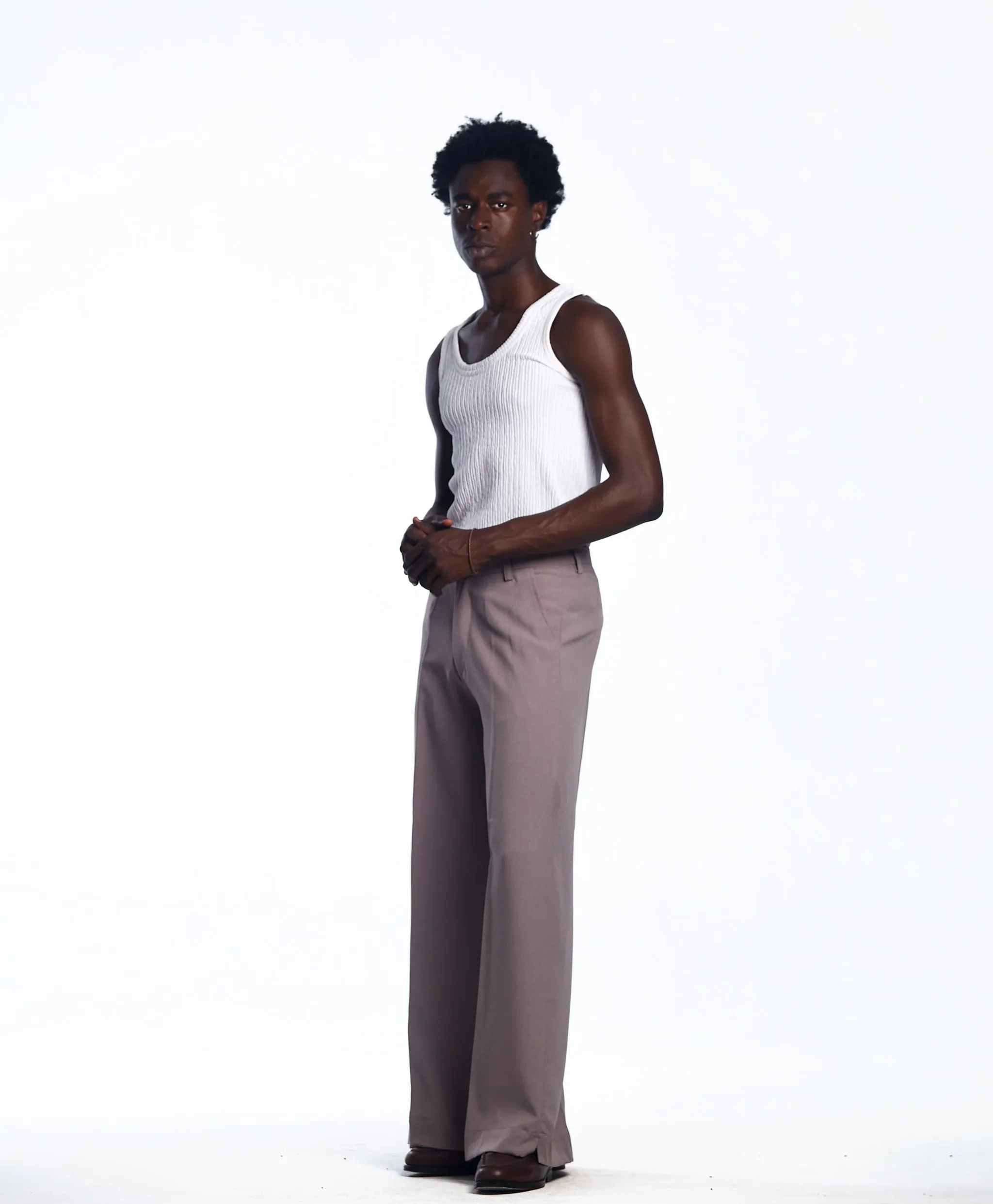 AJABENG Nkansah Cotton Blend Wide Leg Pants