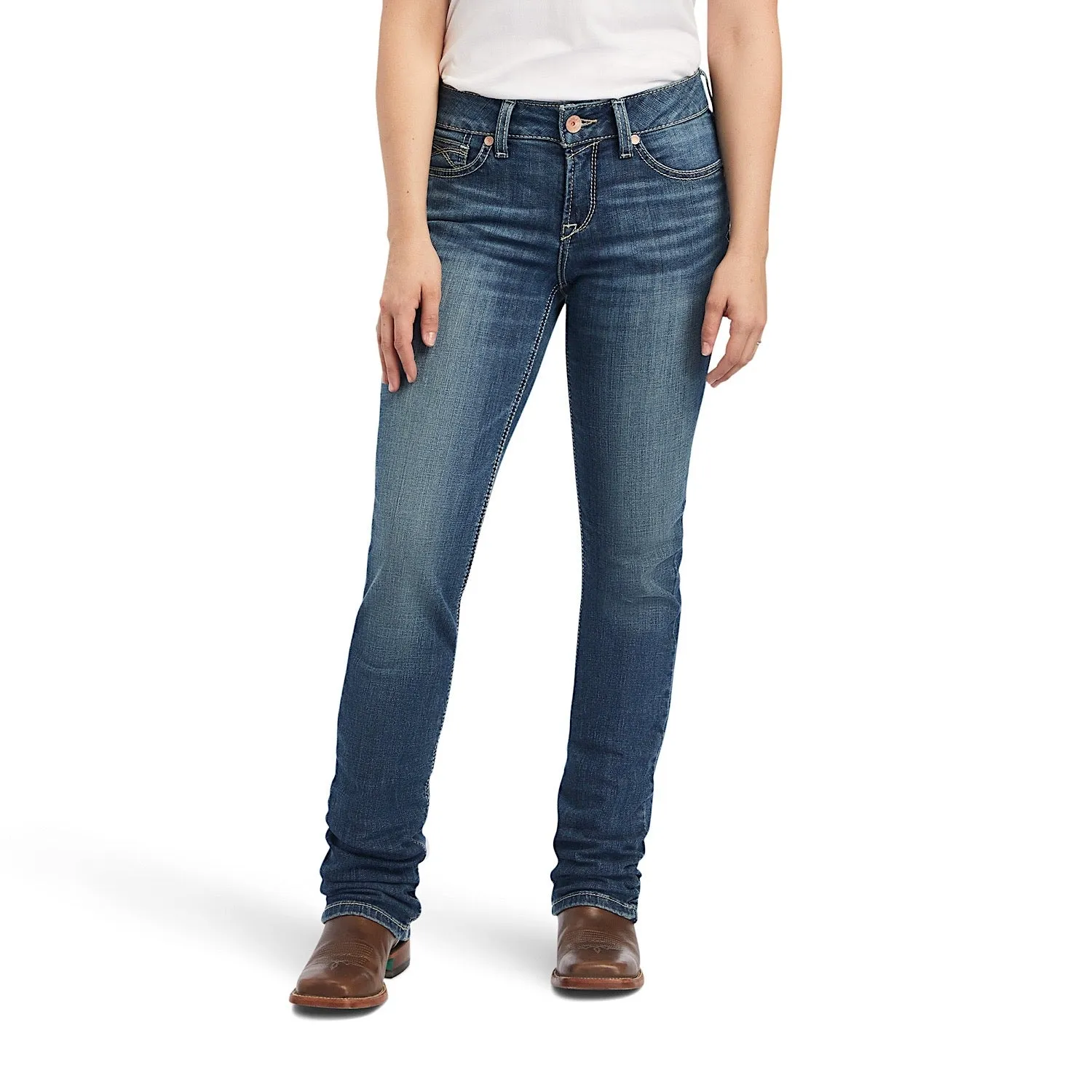 Ariat Womens R.E.A.L Perfect Rise Straight Jean Daphne Torrance