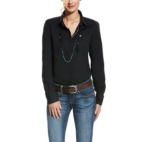 Ariat Women's Wrinkle Resist Kirby Stretch Shirt Black