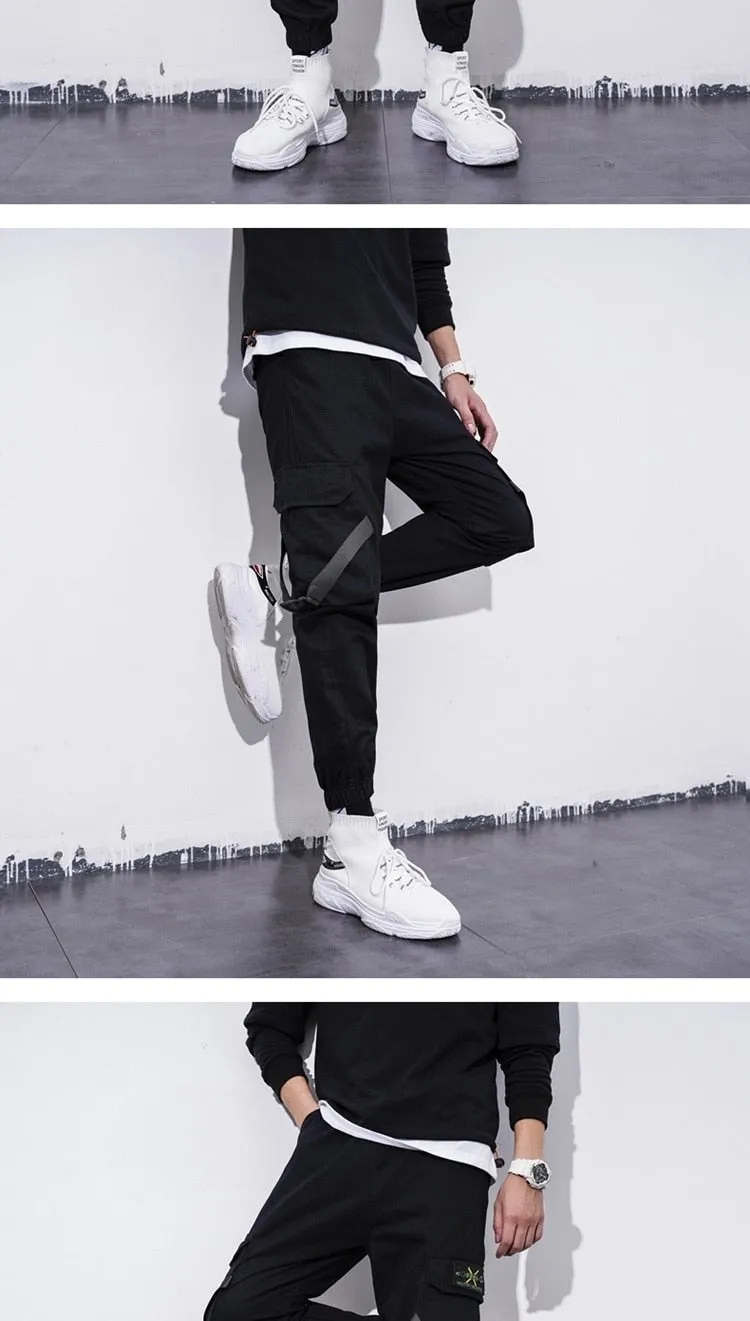 Autumn Casual Polyester Regular Fit Mid-Waist Military Cargo Pants for Men