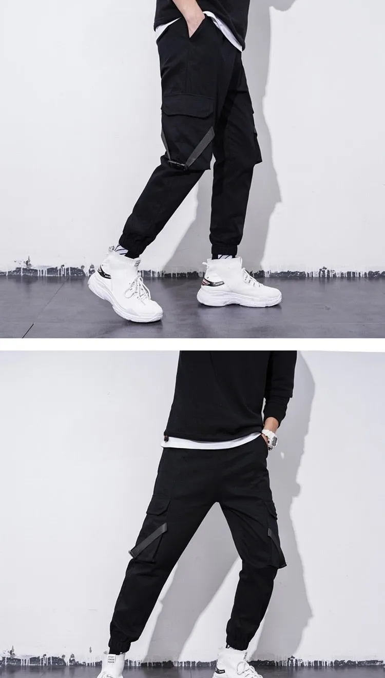 Autumn Casual Polyester Regular Fit Mid-Waist Military Cargo Pants for Men