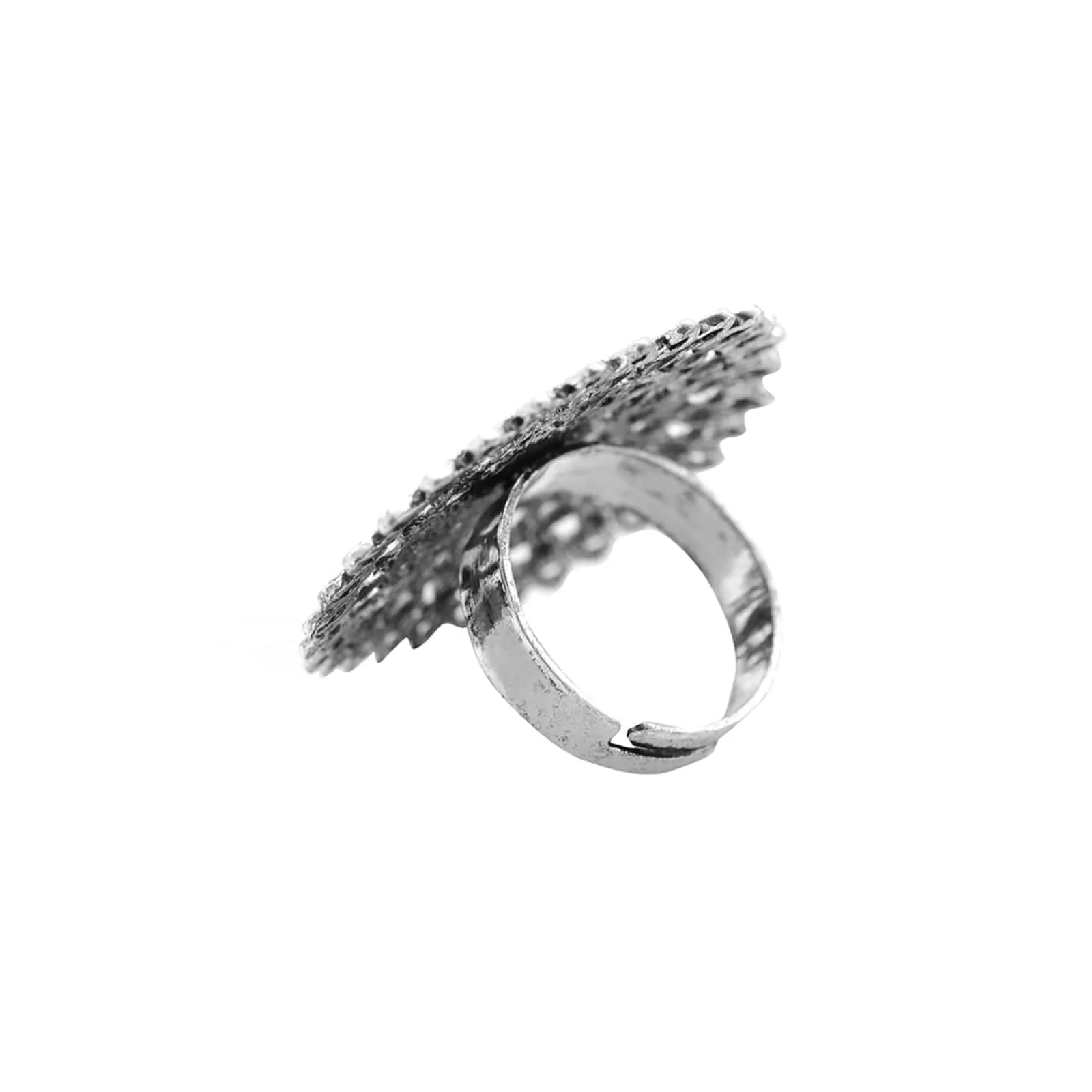 Ava Silver Oxidized Filigree Ring