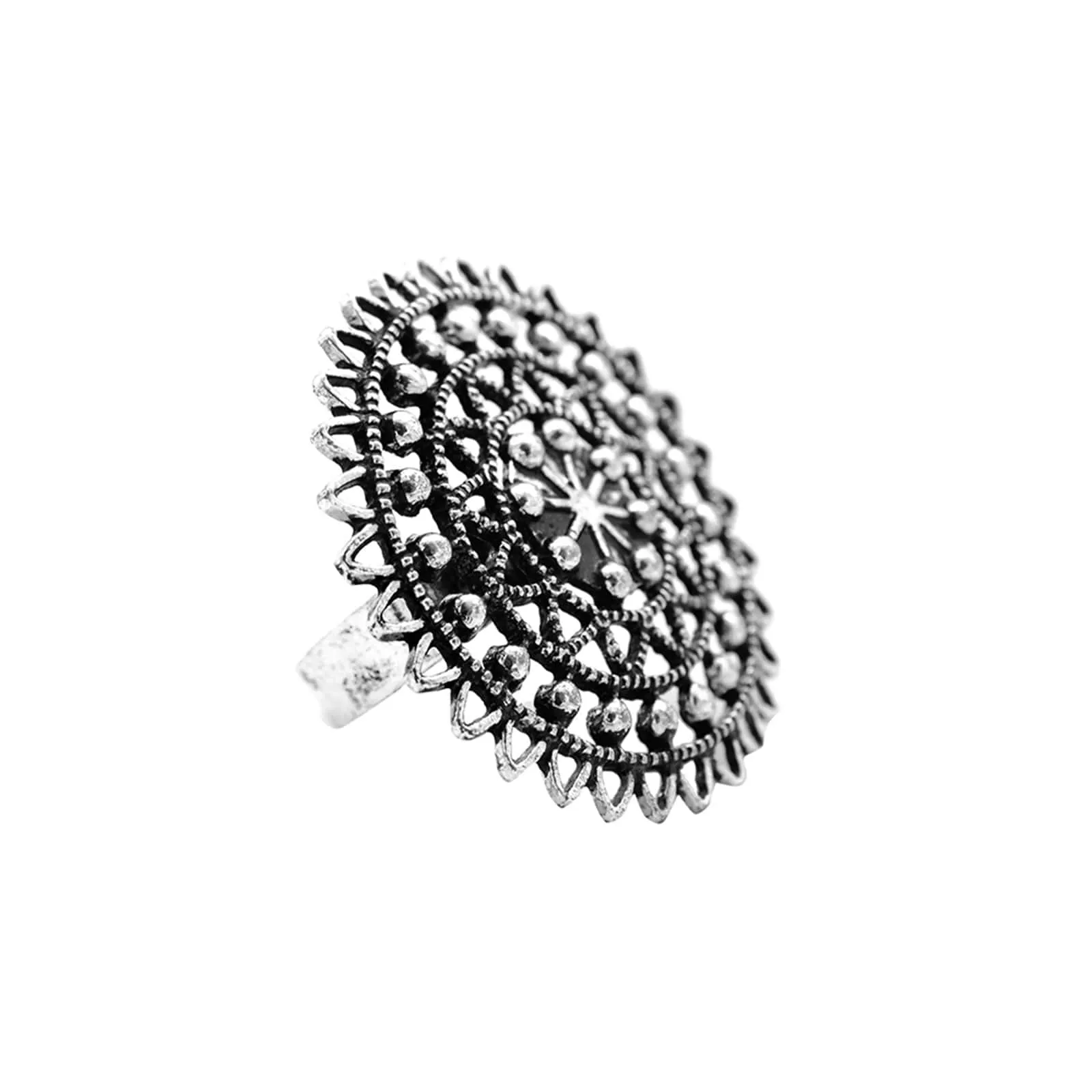 Ava Silver Oxidized Filigree Ring