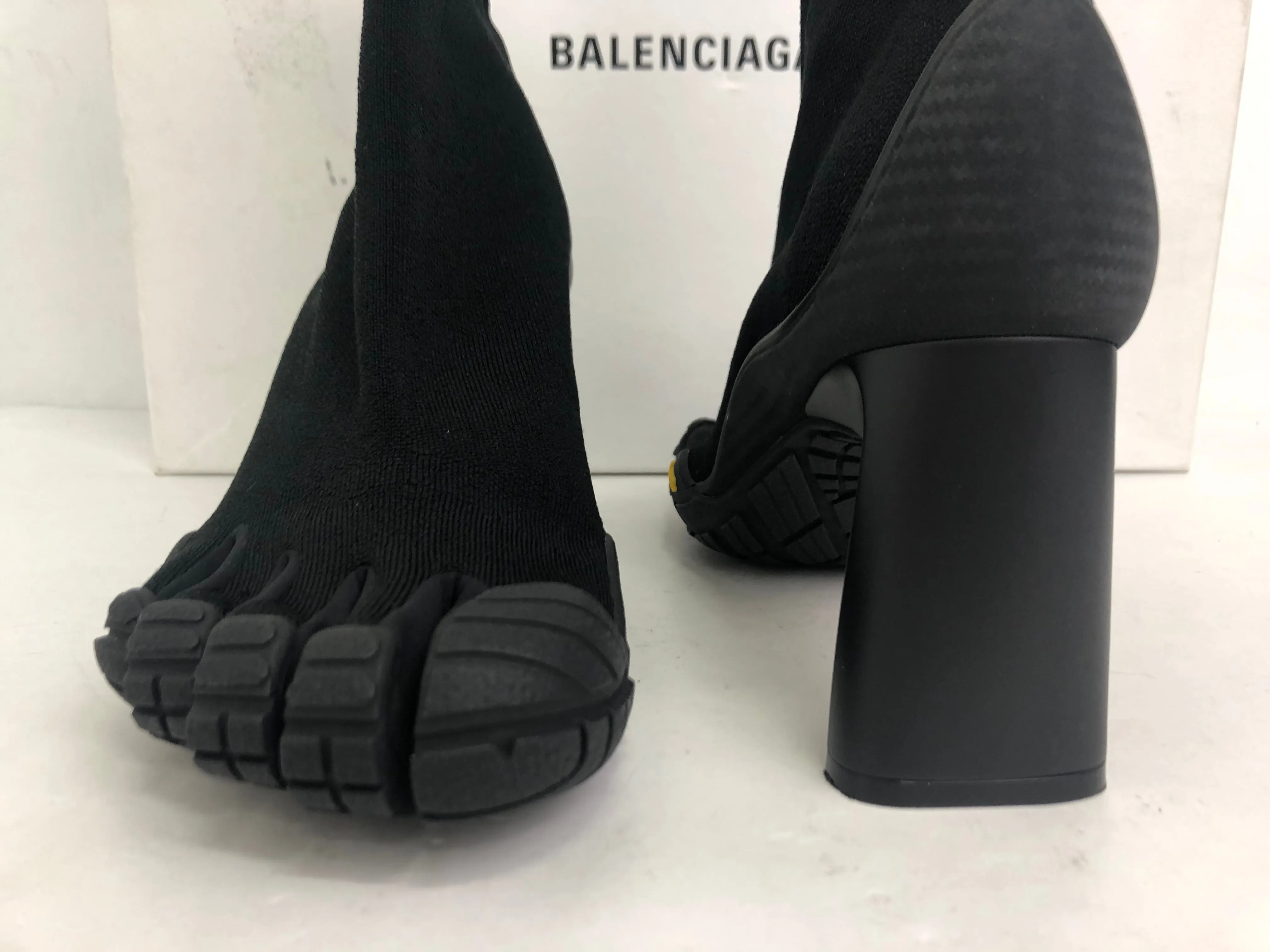 Balenciaga Women's Black Fabric Booties Size 40