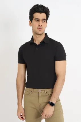 BASIC POLO SHIRT-BLACK