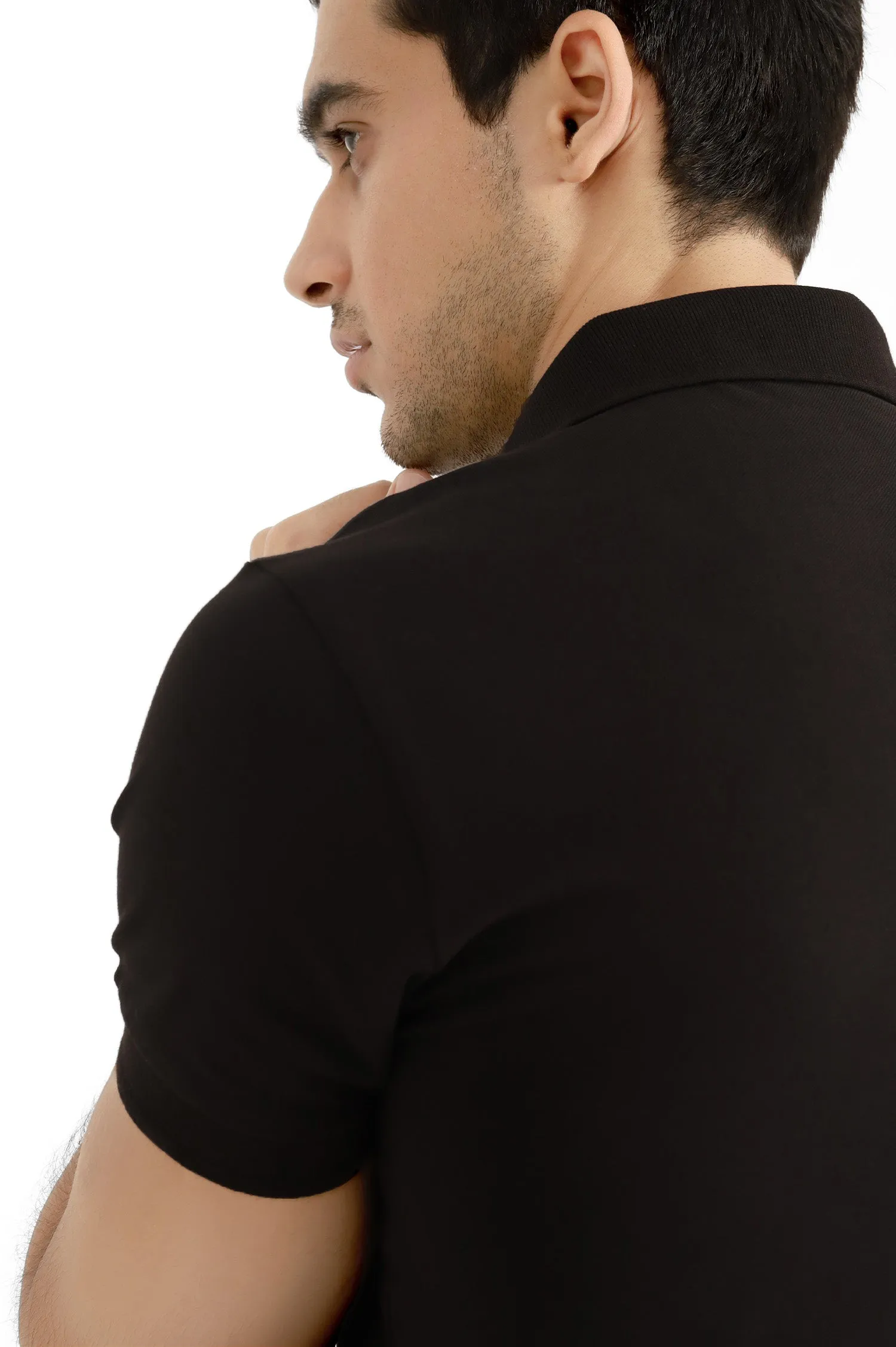 BASIC POLO SHIRT-BLACK