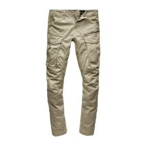 Beige Rovic Zip 3D Regular Tapered Pants