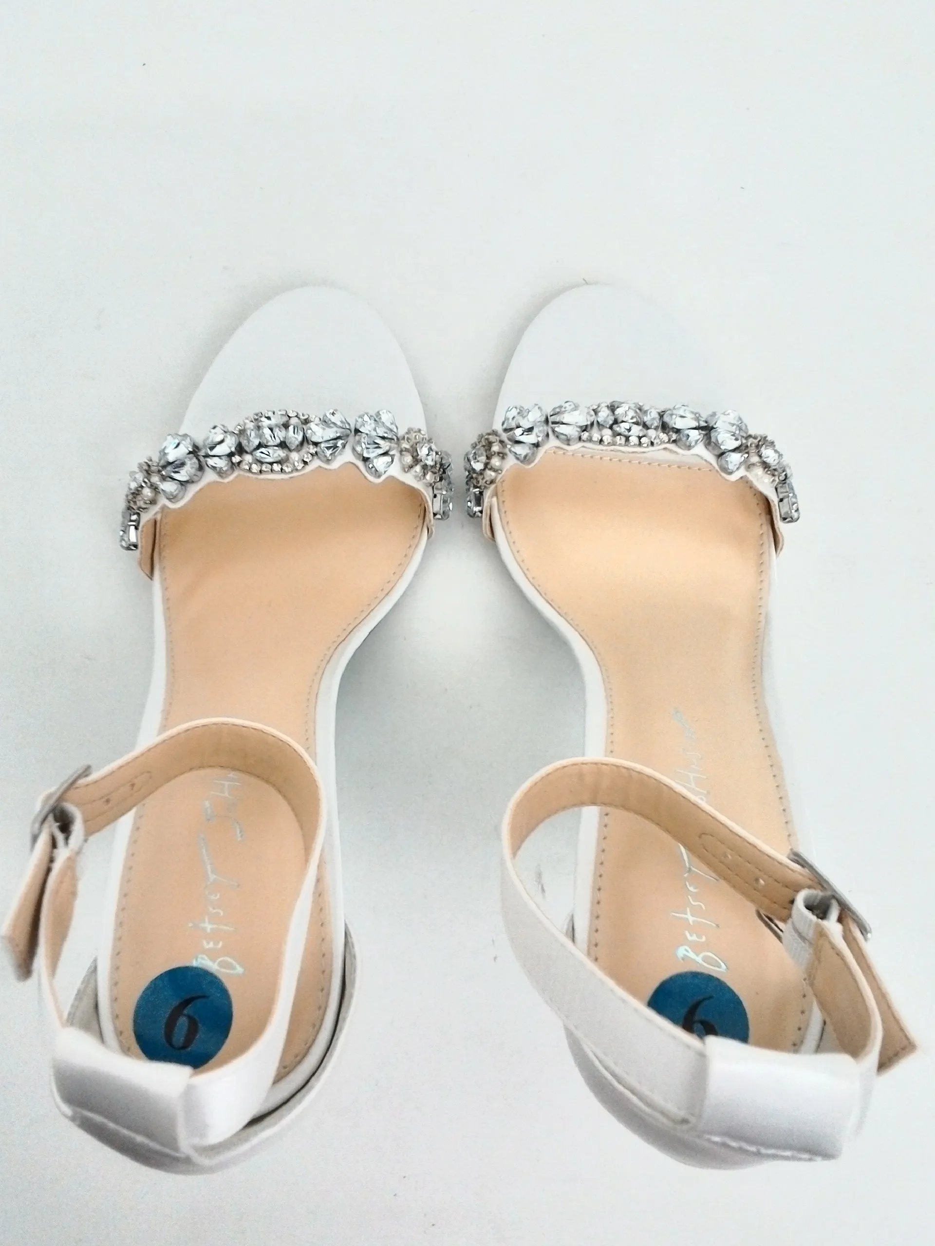 Betsey Johnson Women's Erin White Heeled Sandals Size 9 M