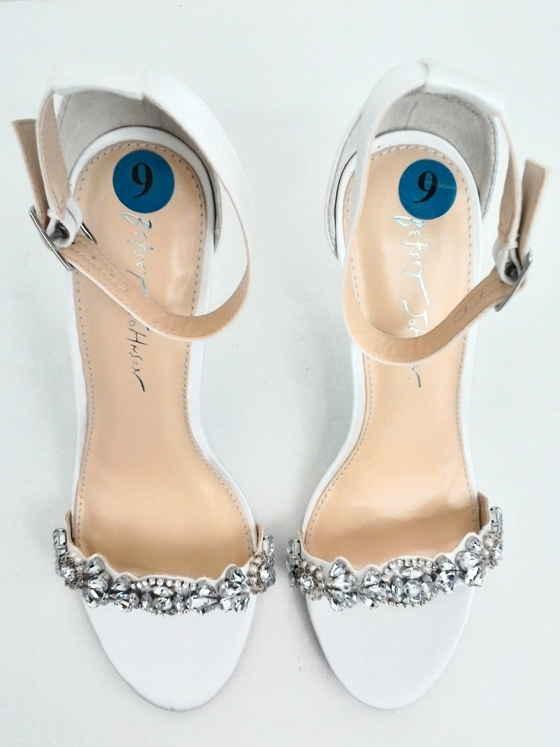 Betsey Johnson Women's Erin White Heeled Sandals Size 9 M