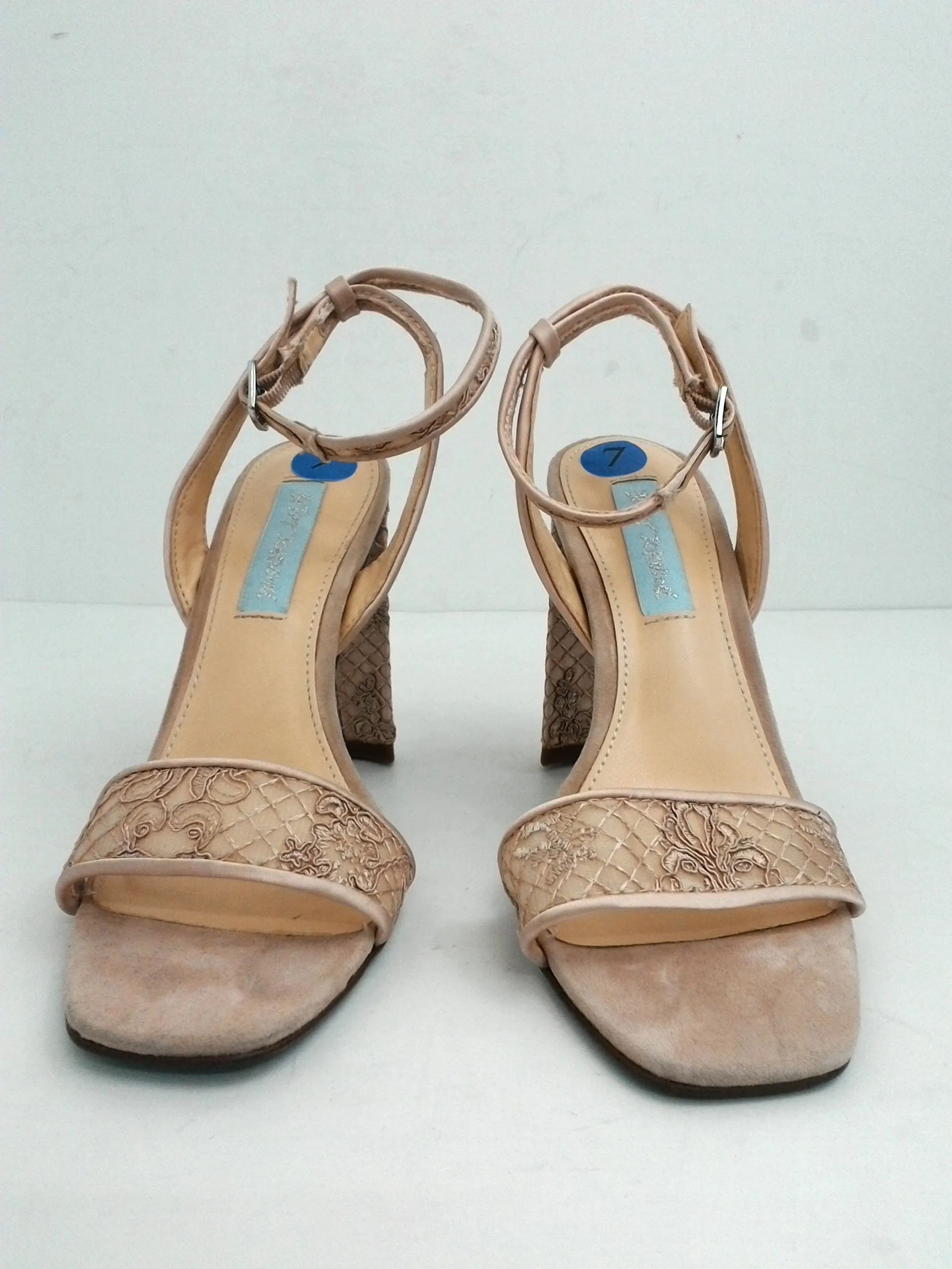 Betsey Johnson Women's Kani Nude Heeled Sandal Size 7 M