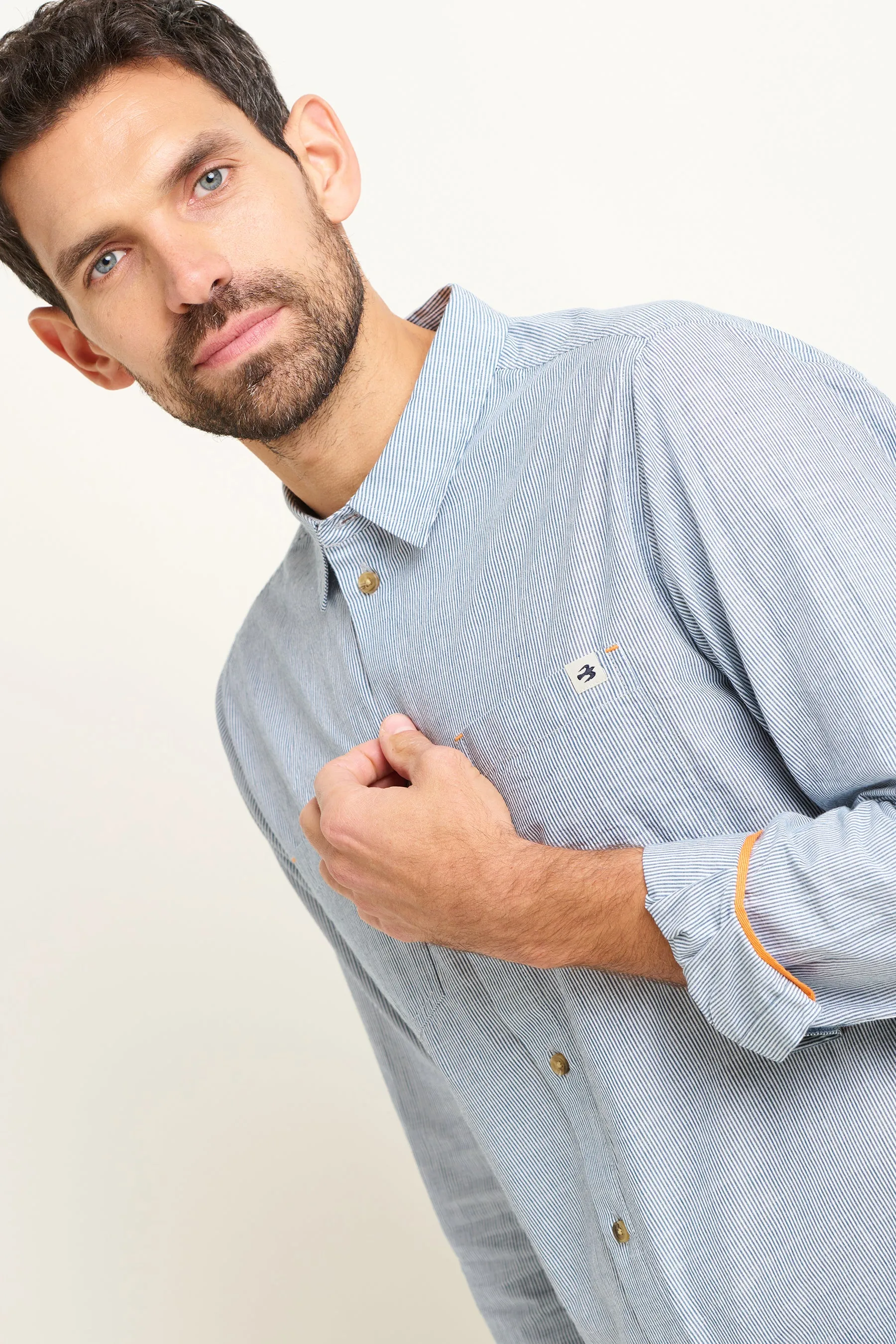 Blue Stripe Long Sleeve Shirt