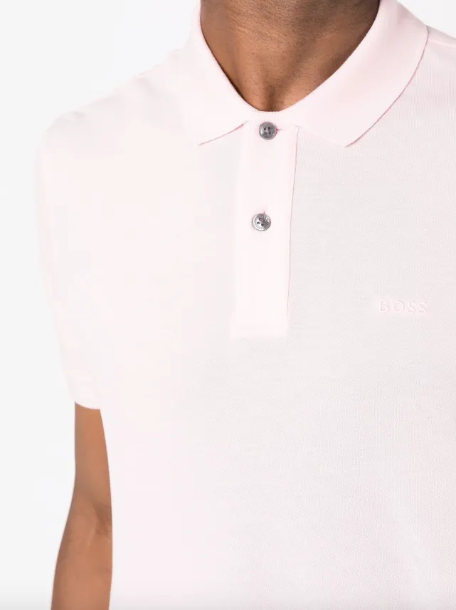 BOSS embroidered-logo cotton polo shirt