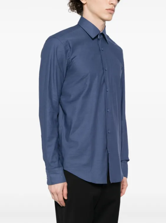 BOSS regular-fit shirt in easy-iron oxford stretch cotton