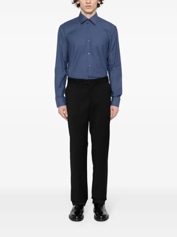 BOSS regular-fit shirt in easy-iron oxford stretch cotton