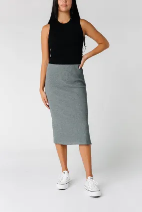 Brass & Roe The Go To Skirt - Heather Grey