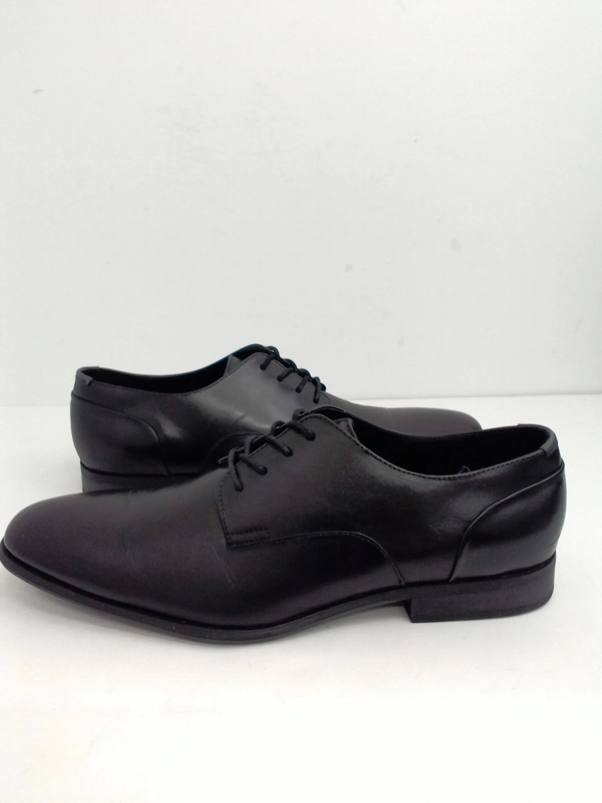 Calvin klein Men's Leather Oxfords, Black, Size 11.5 M