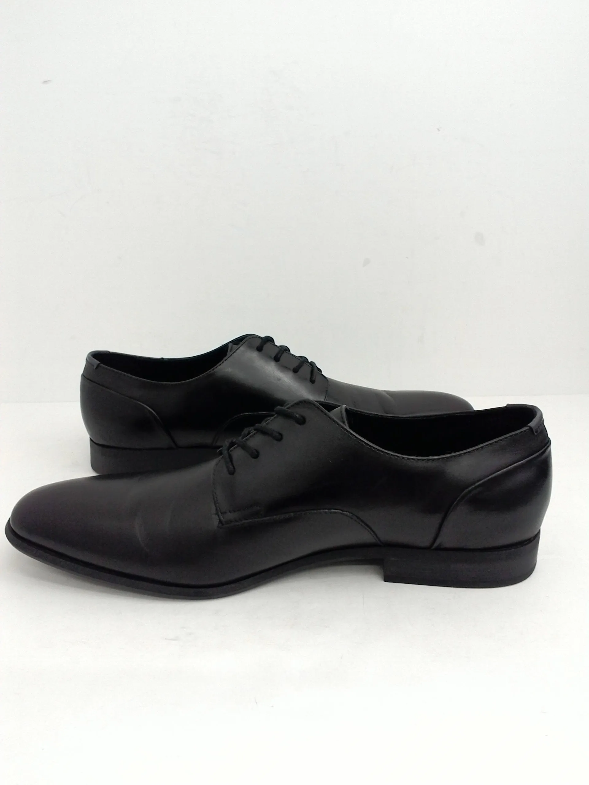 Calvin klein Men's Leather Oxfords, Black, Size 11.5 M