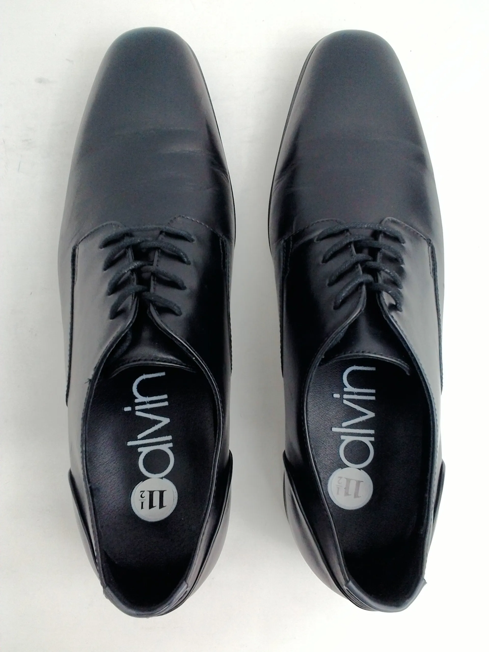 Calvin klein Men's Leather Oxfords, Black, Size 11.5 M