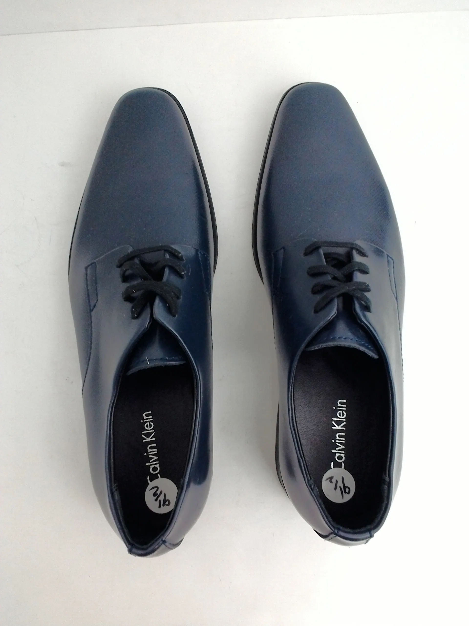 Calvin Klein Men's Ramses (W) Navy Blue Leather Size 9.5