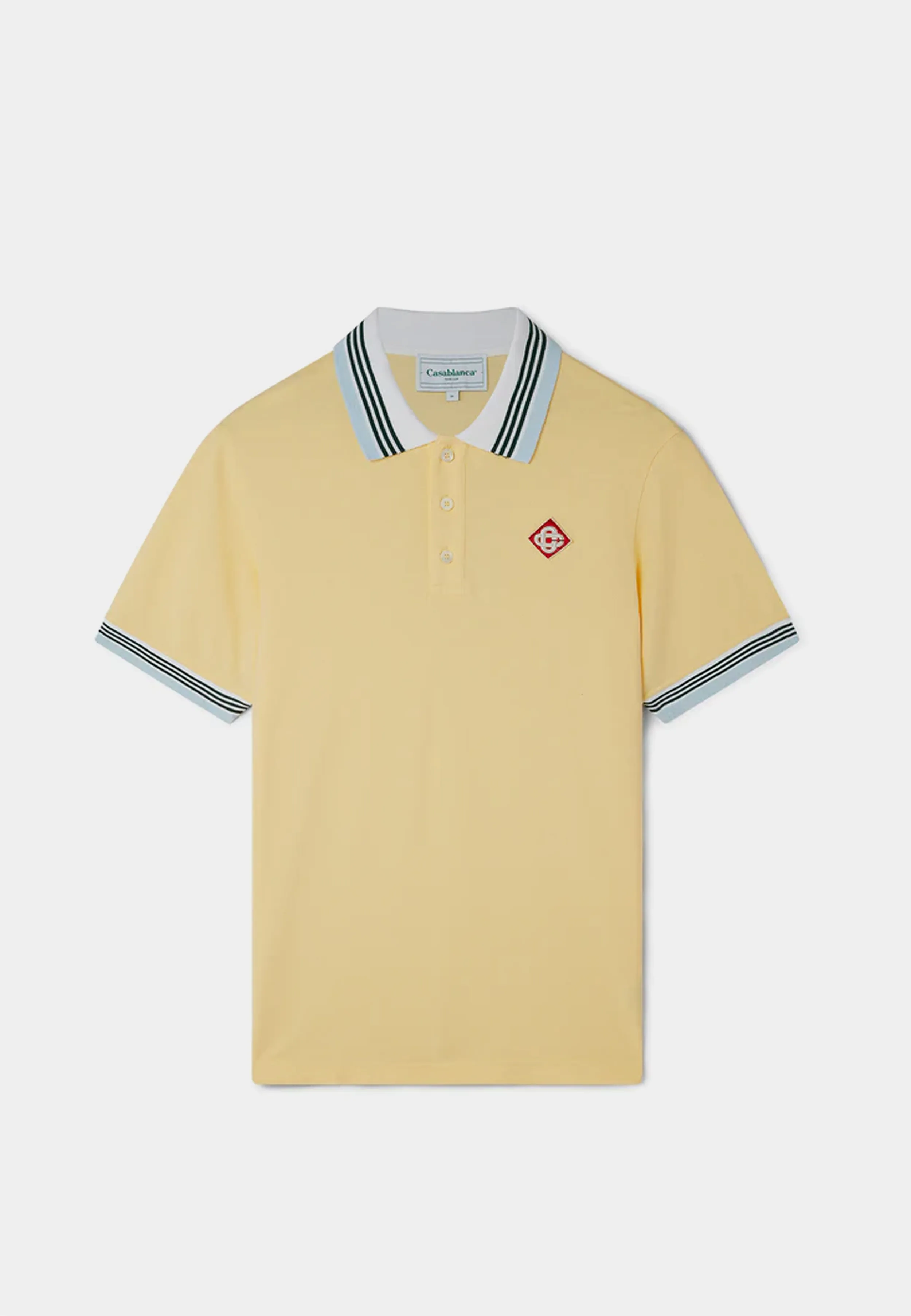 Casablanca Organic Cotton Pique Classic Polo Pale Yellow