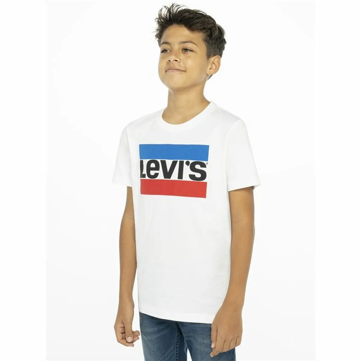 Children’s Short Sleeve T-Shirt Levi's Sportswear Logo White