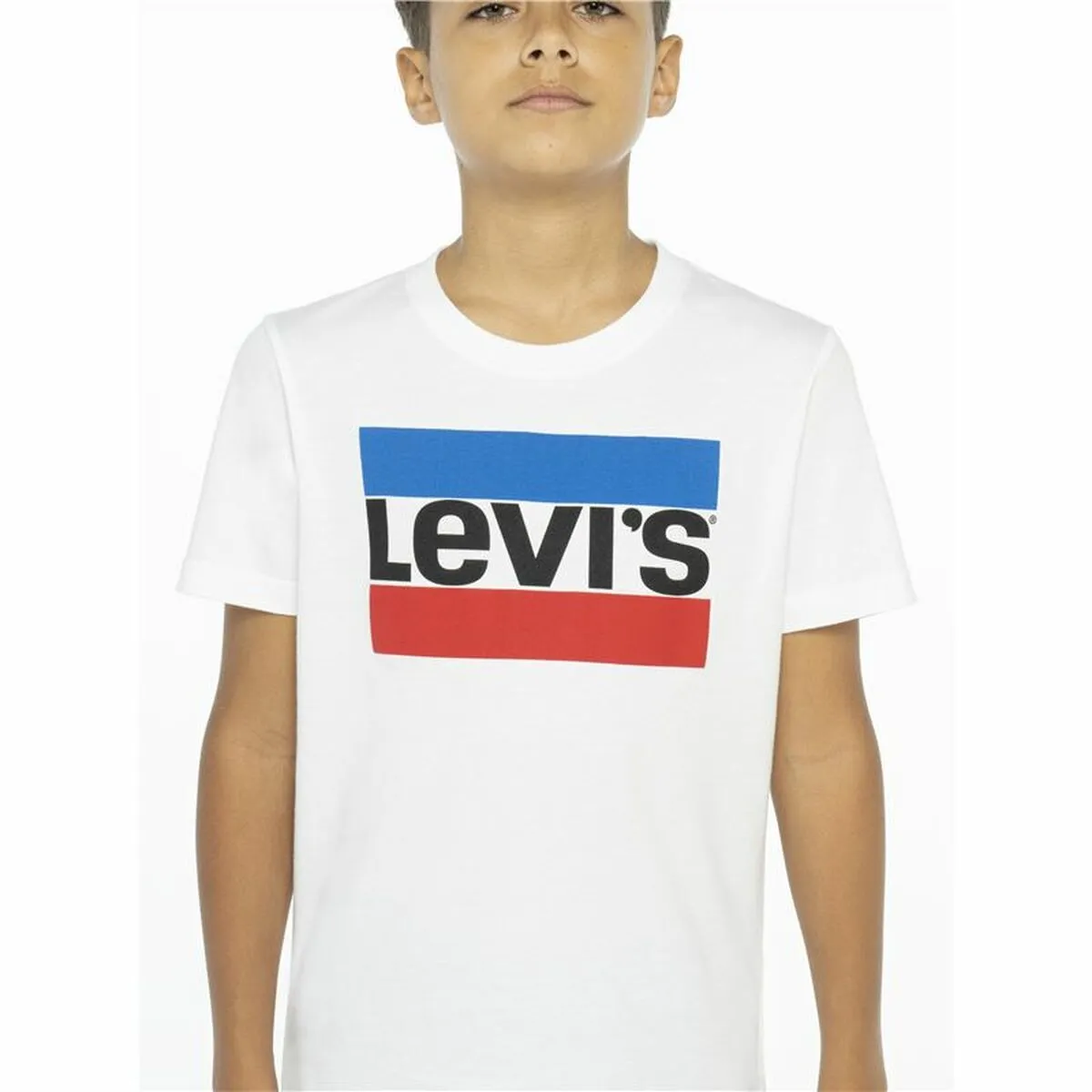 Children’s Short Sleeve T-Shirt Levi's Sportswear Logo White