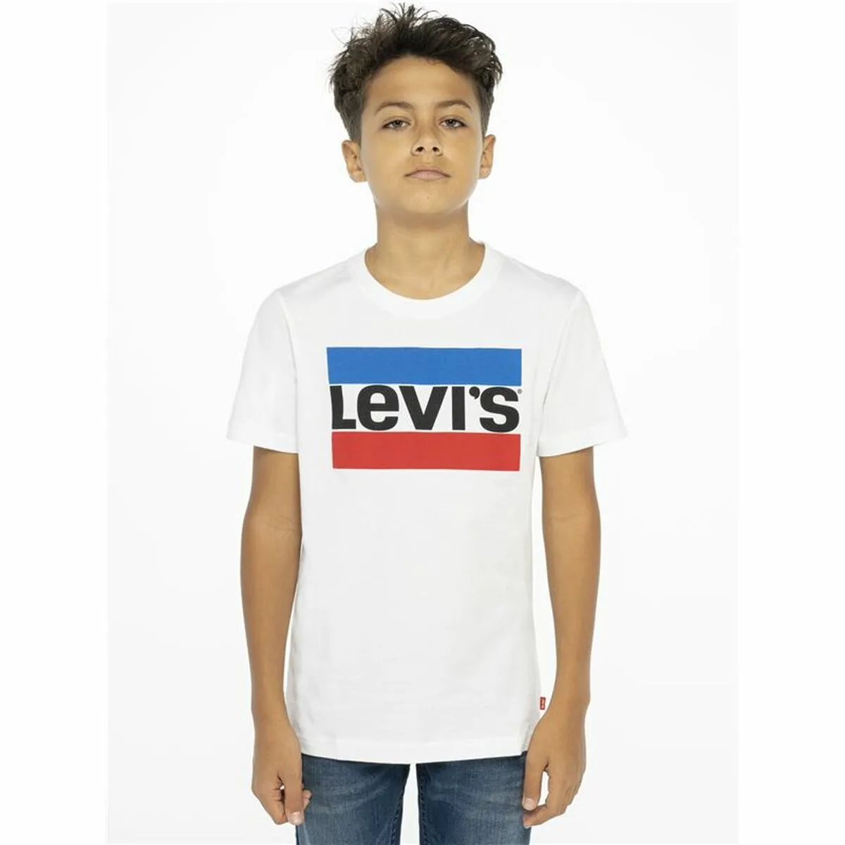 Children’s Short Sleeve T-Shirt Levi's Sportswear Logo White