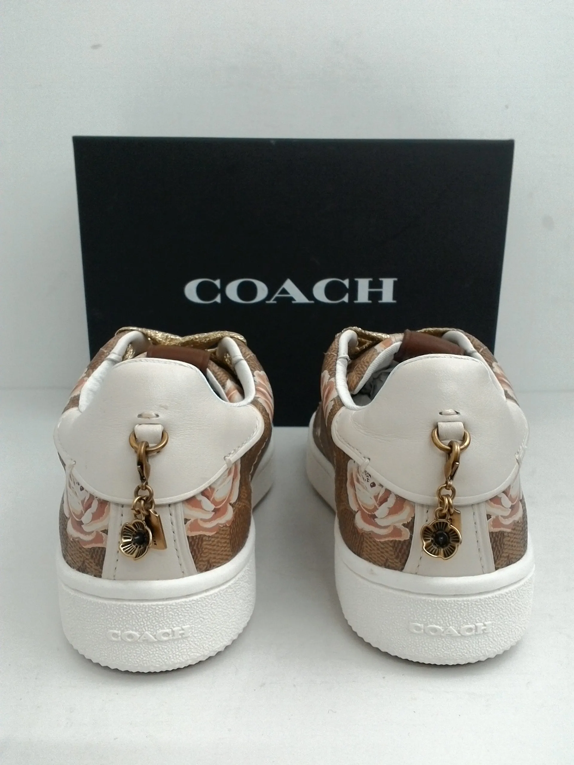 Coach Women's Low Top Sneaker Brown Leather Size 8 B