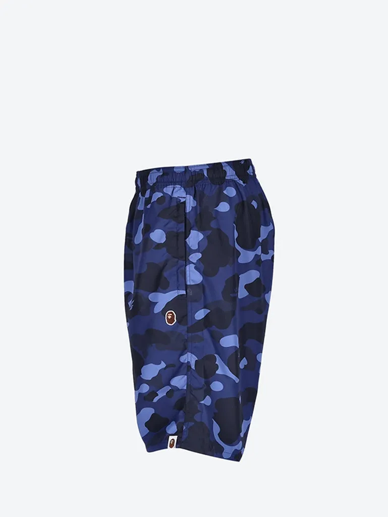 Color camo ape head beach shorts