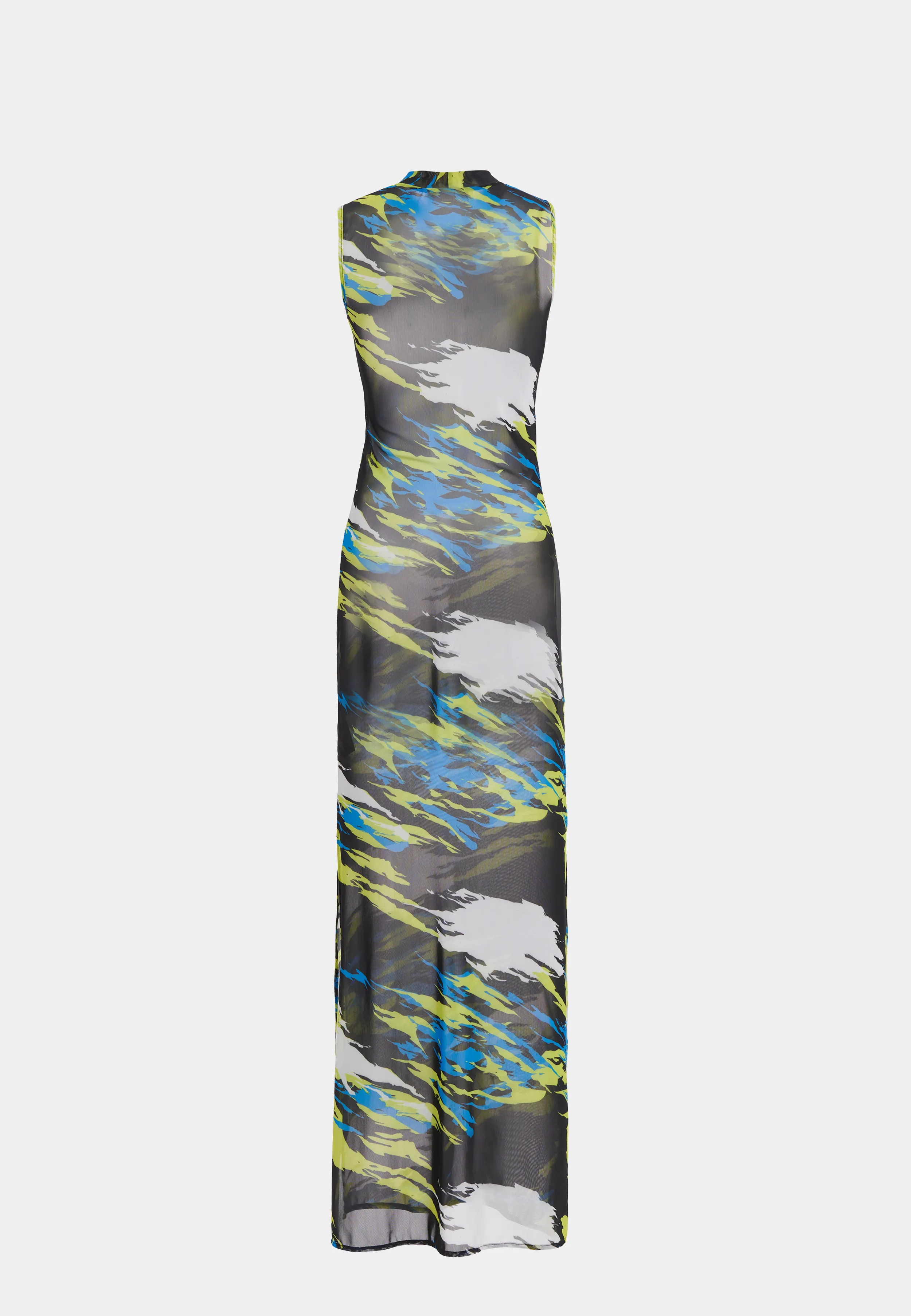 Coperni Moto Print Mesh Dress - Multicolour