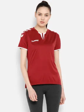 Core Women Polyester Red T-Shirt