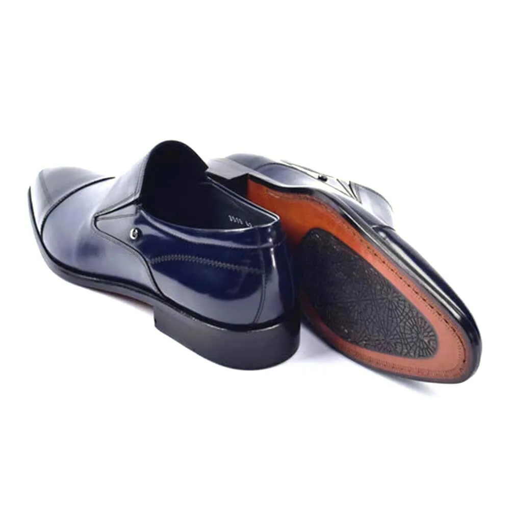 Corrente Navy Cap Toe Calfskin Slip-on Loafer for Men