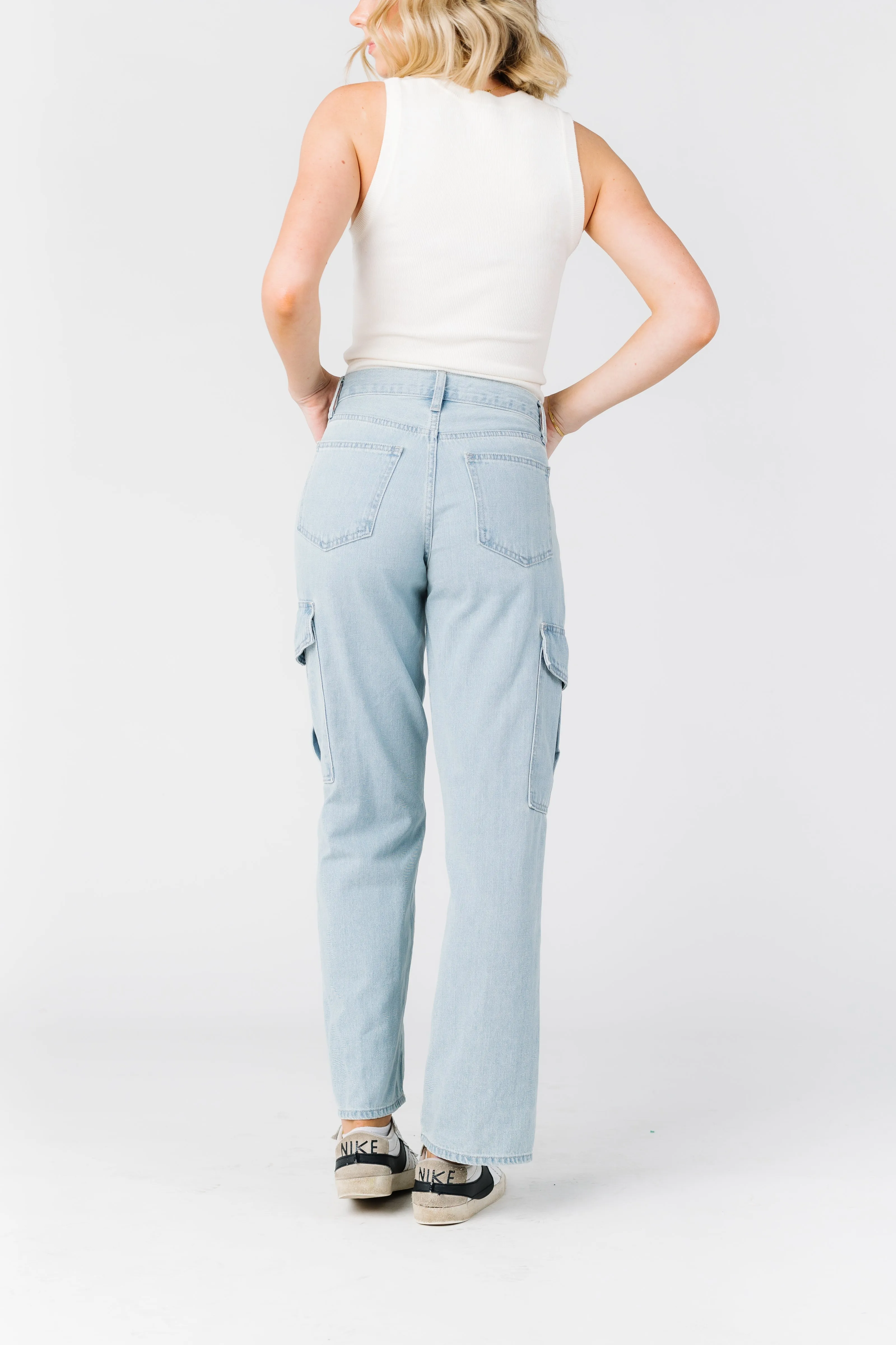 Day to Day Cargo Jeans - Light Denim