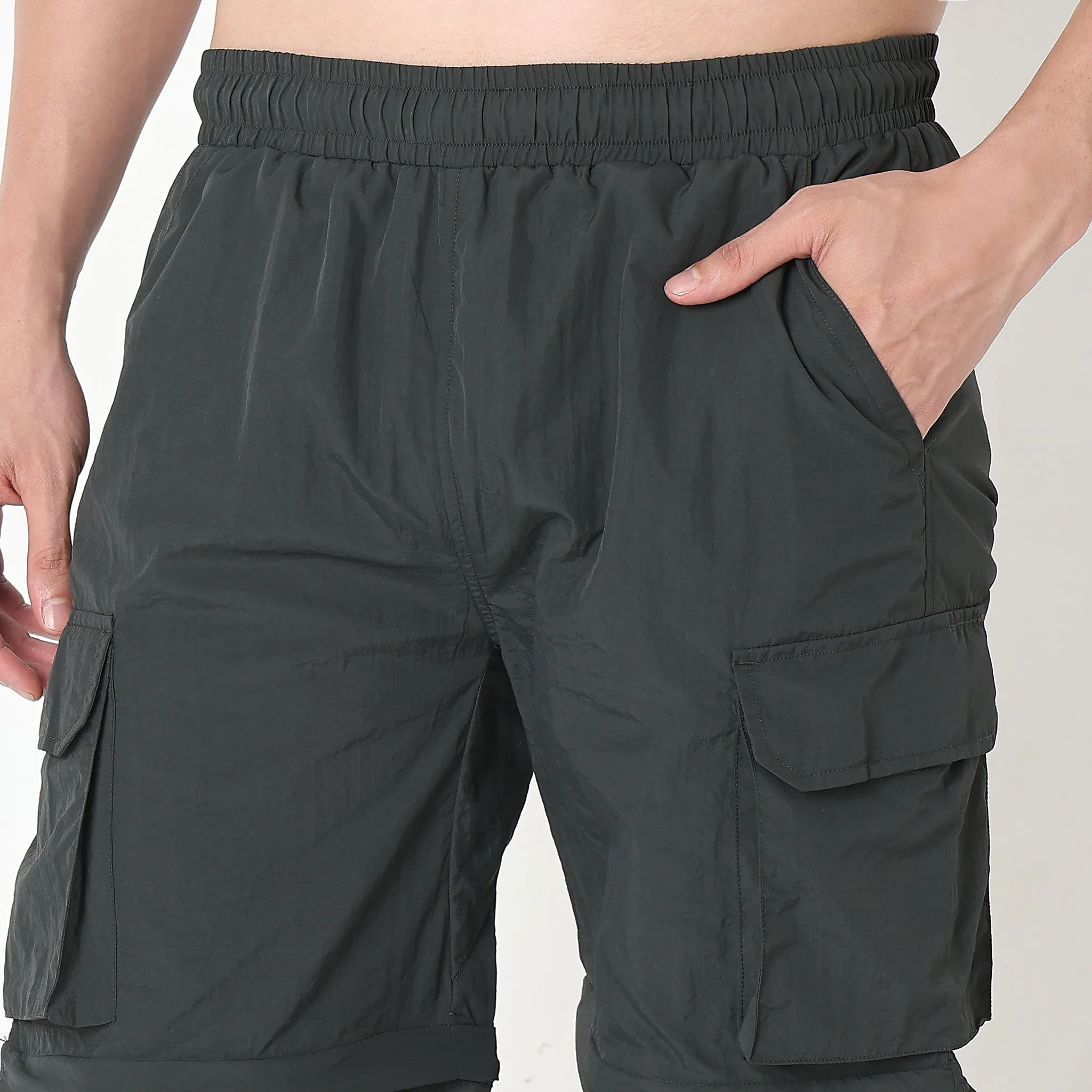 Detachable Zipper Oversize Camper Pants