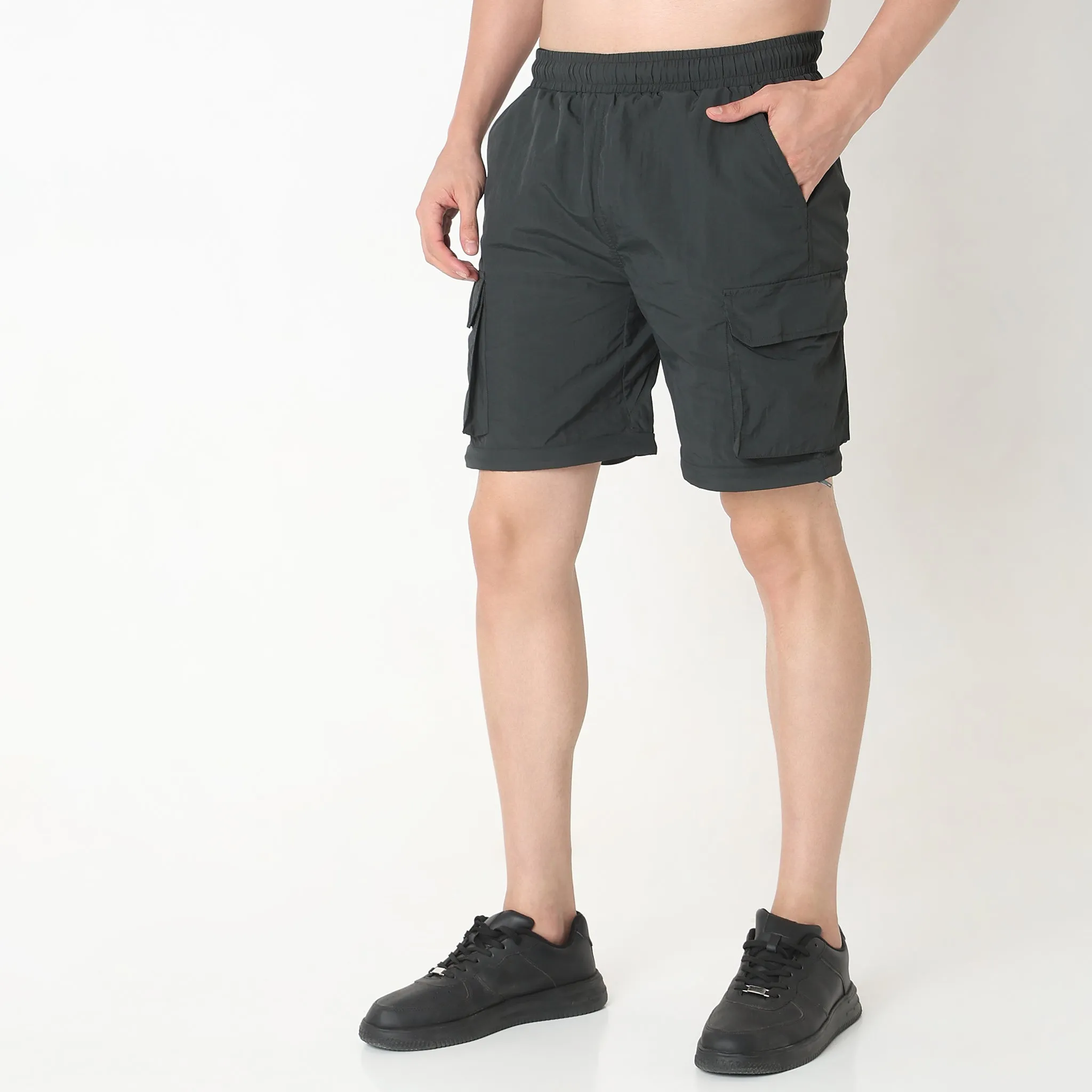 Detachable Zipper Oversize Camper Pants