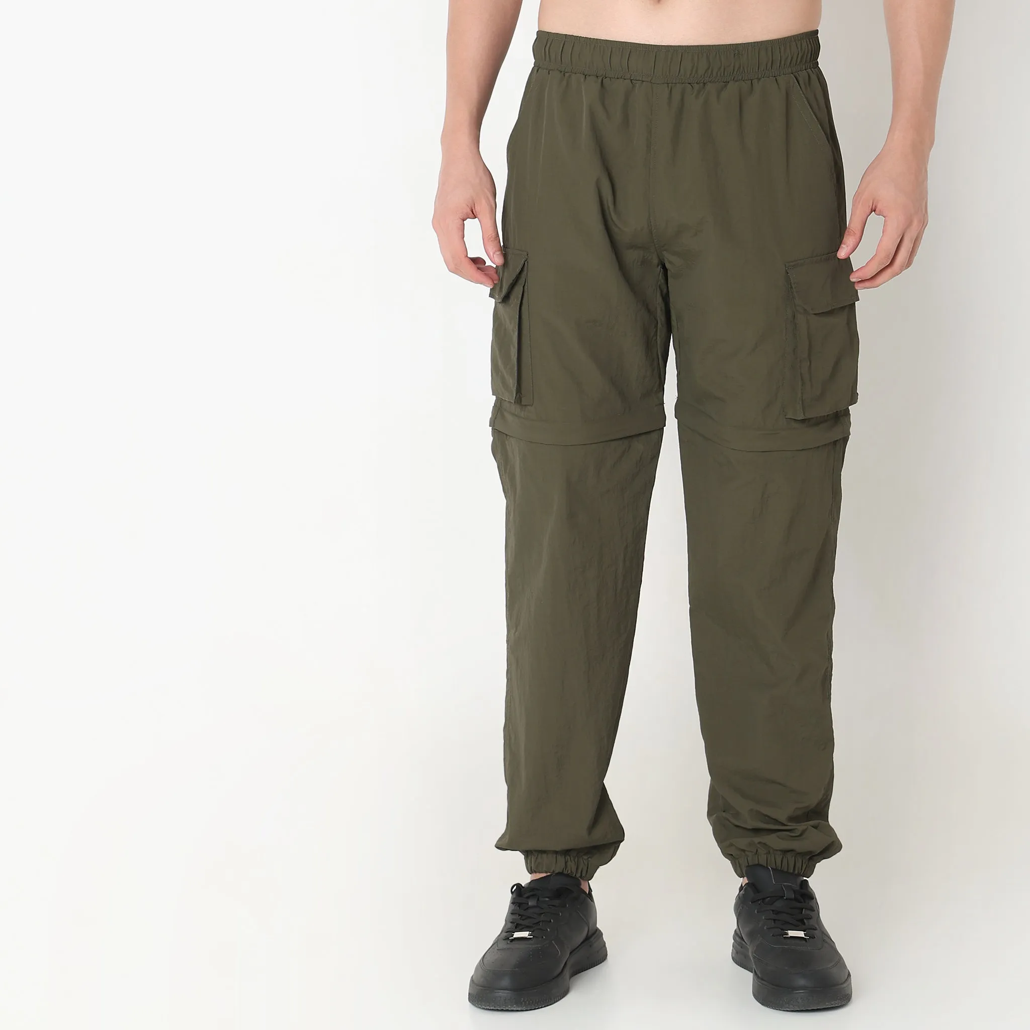 Detachable Zipper Oversize Camper Pants