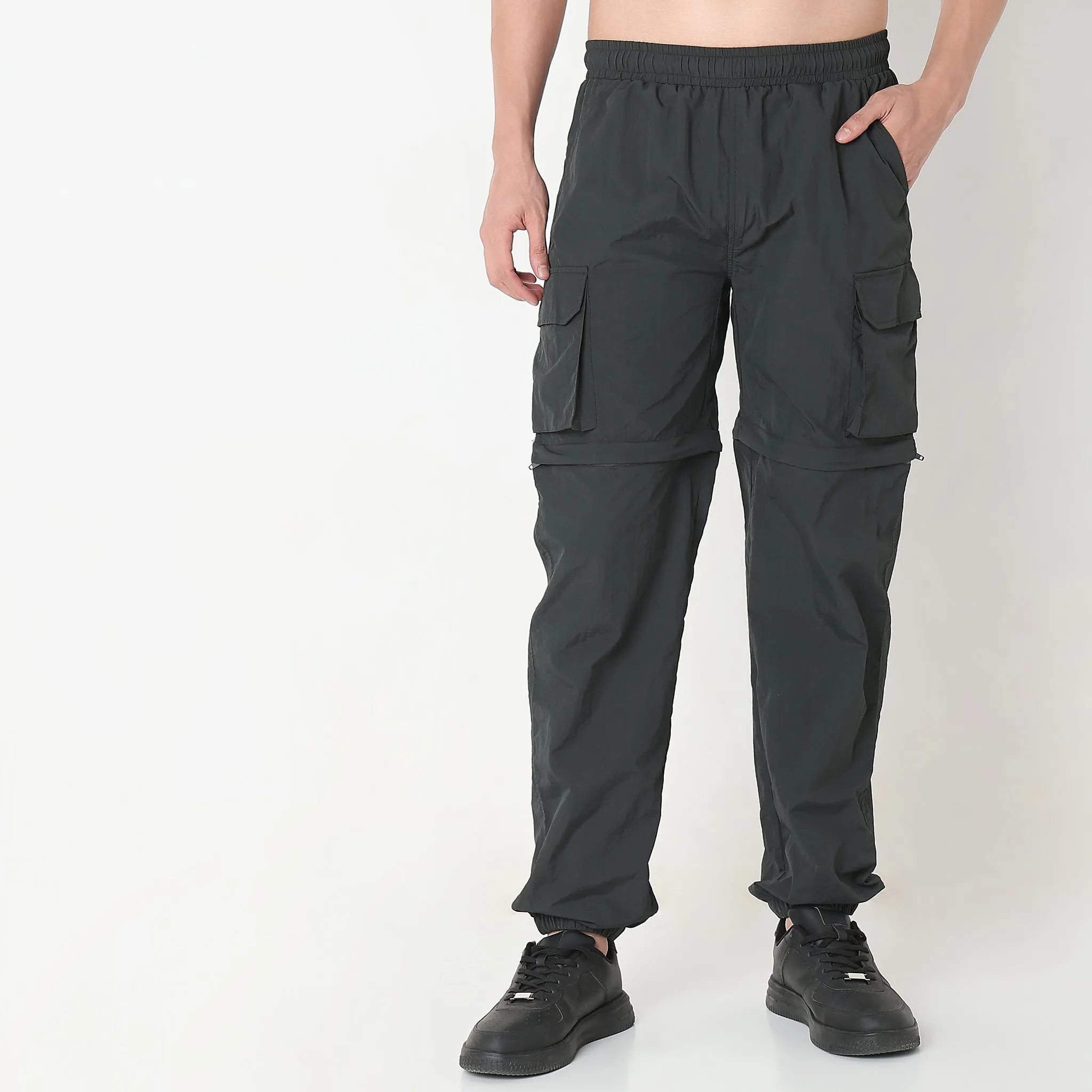 Detachable Zipper Oversize Camper Pants