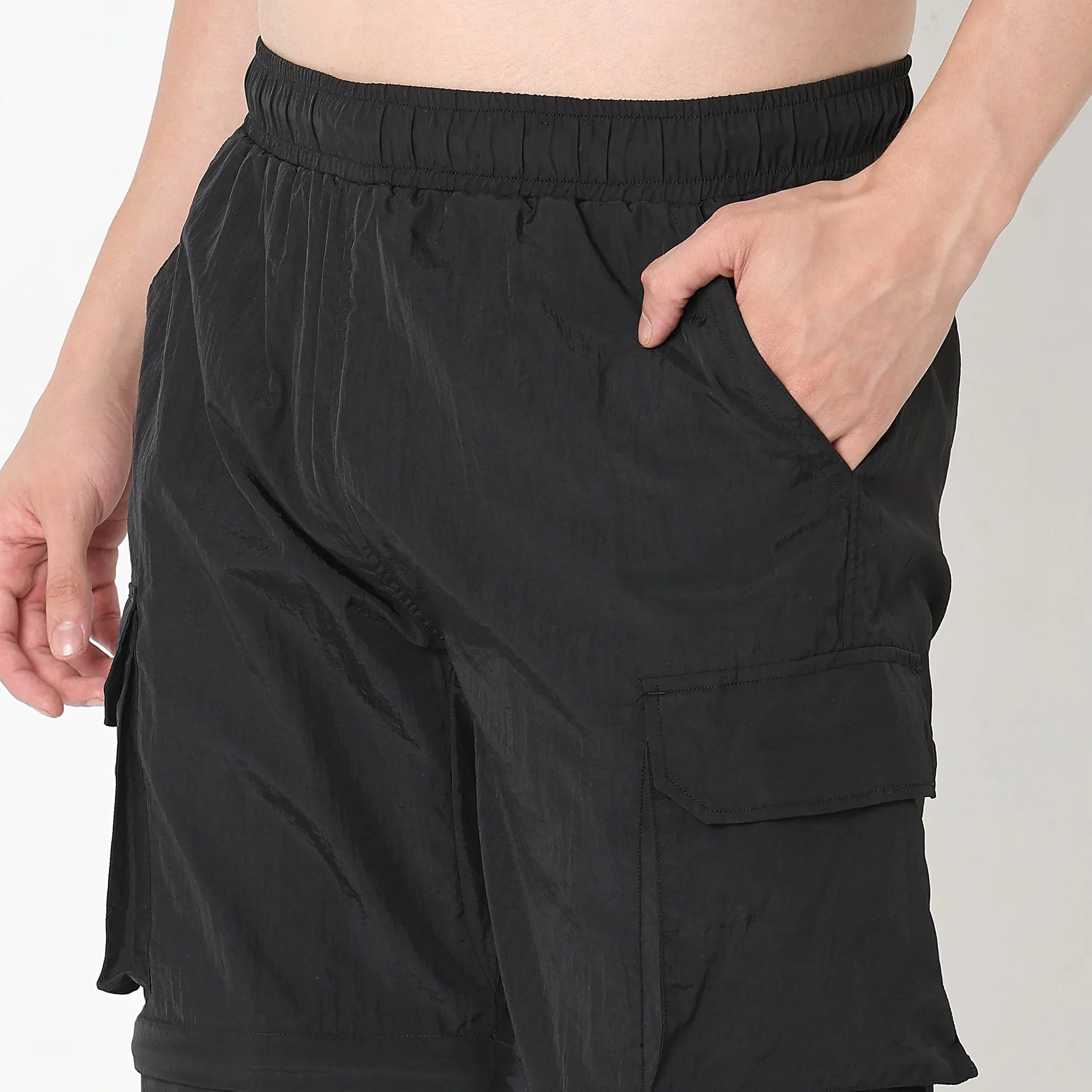 Detachable Zipper Oversize Camper Pants