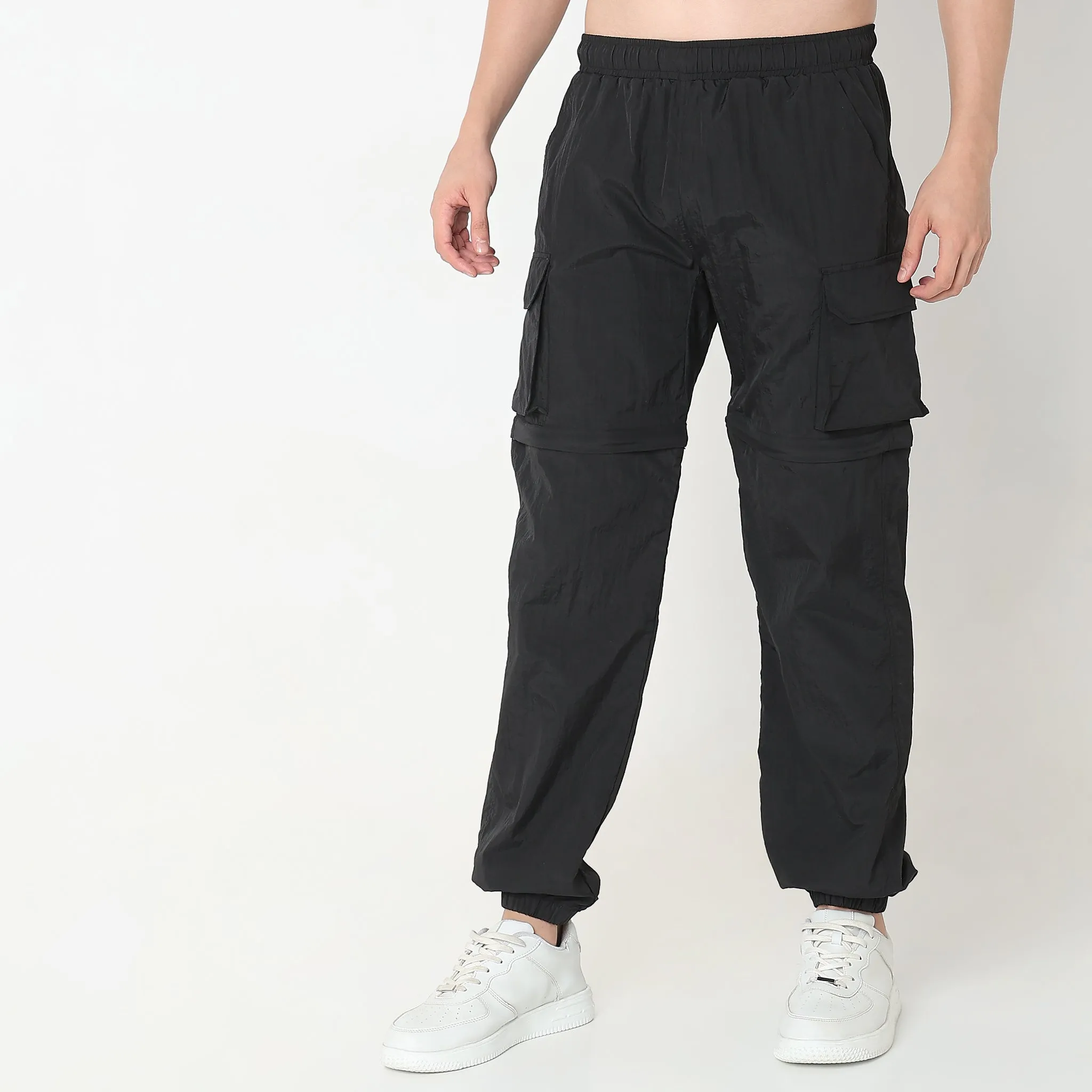 Detachable Zipper Oversize Camper Pants