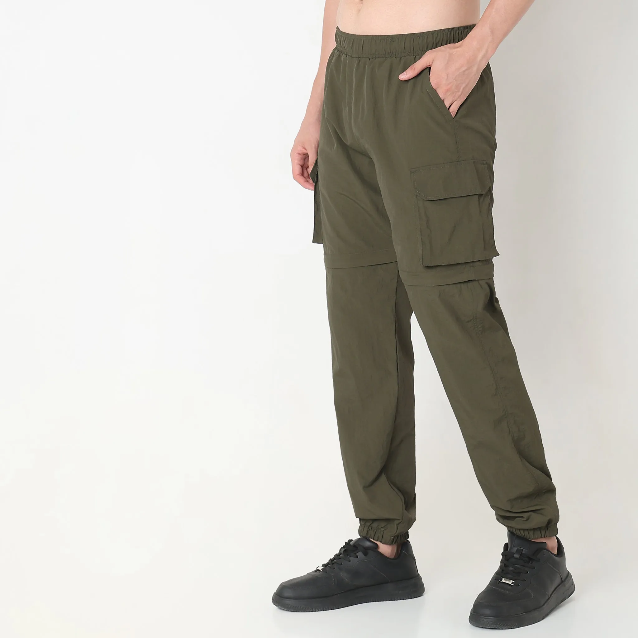 Detachable Zipper Oversize Camper Pants