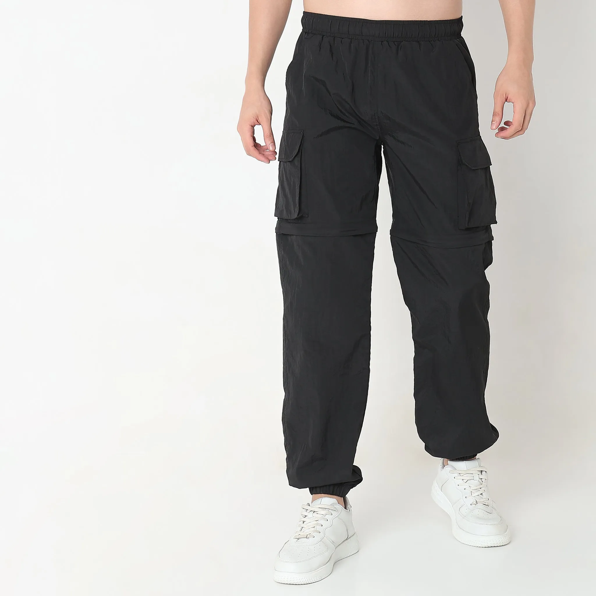 Detachable Zipper Oversize Camper Pants