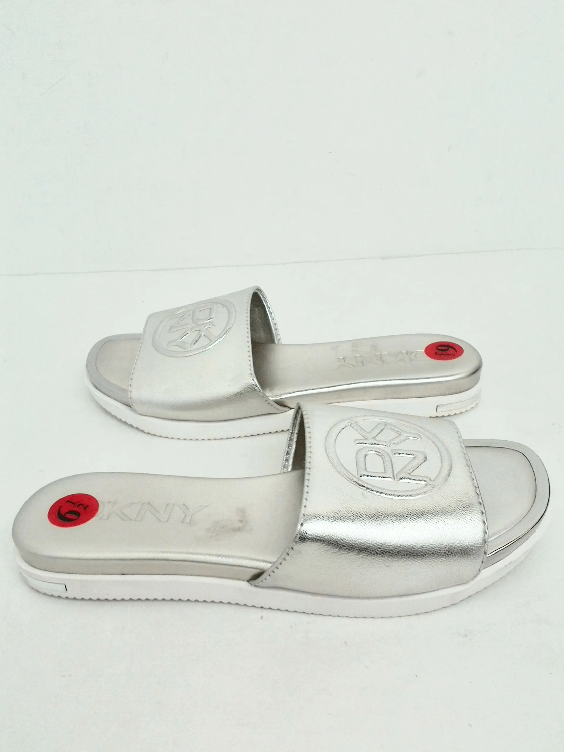 DNKY Women's Silver Sandals Size 6.5 M