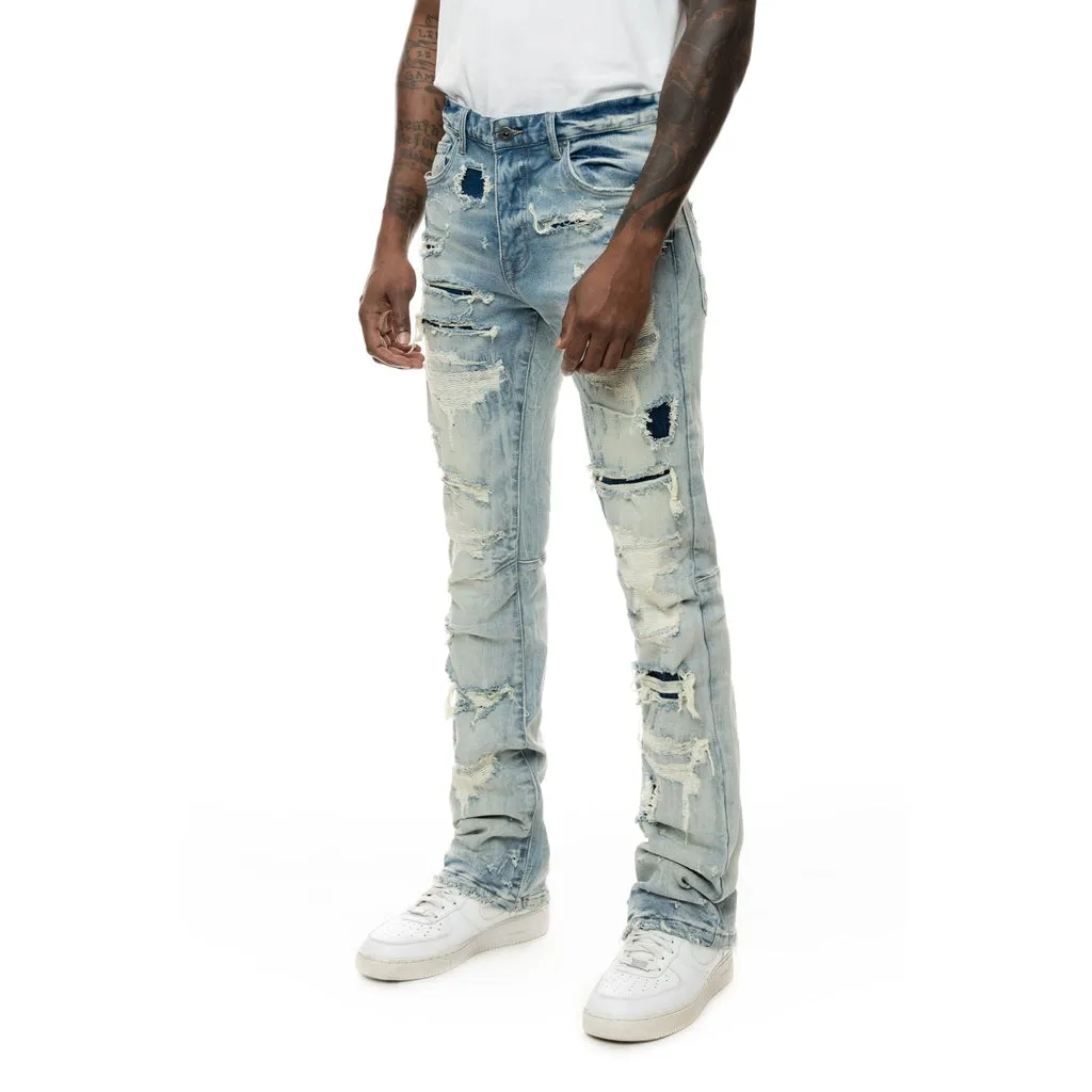 Double Layered Jeans - York Blue