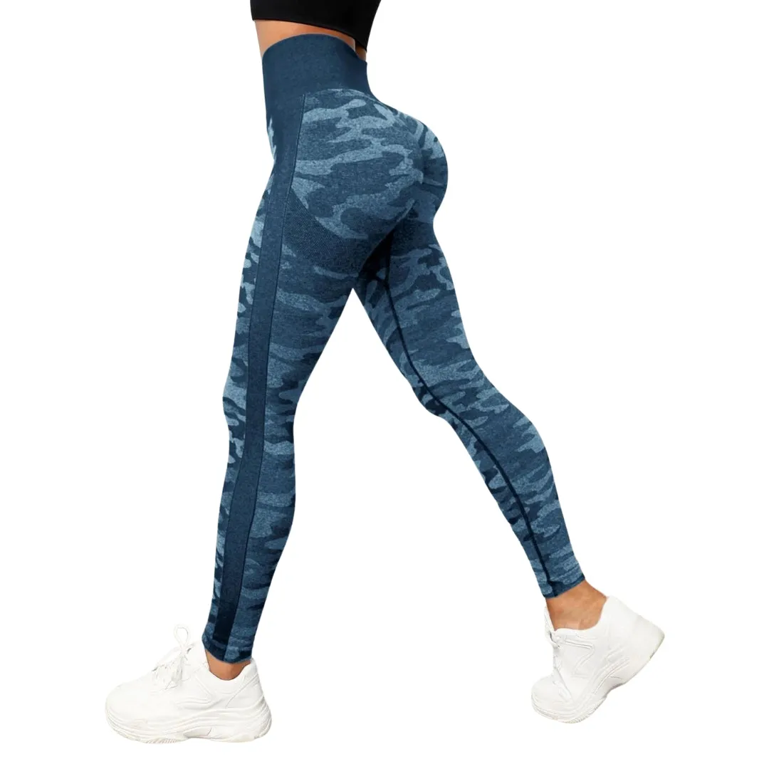 Ella Camo Print Scrunch Leggings