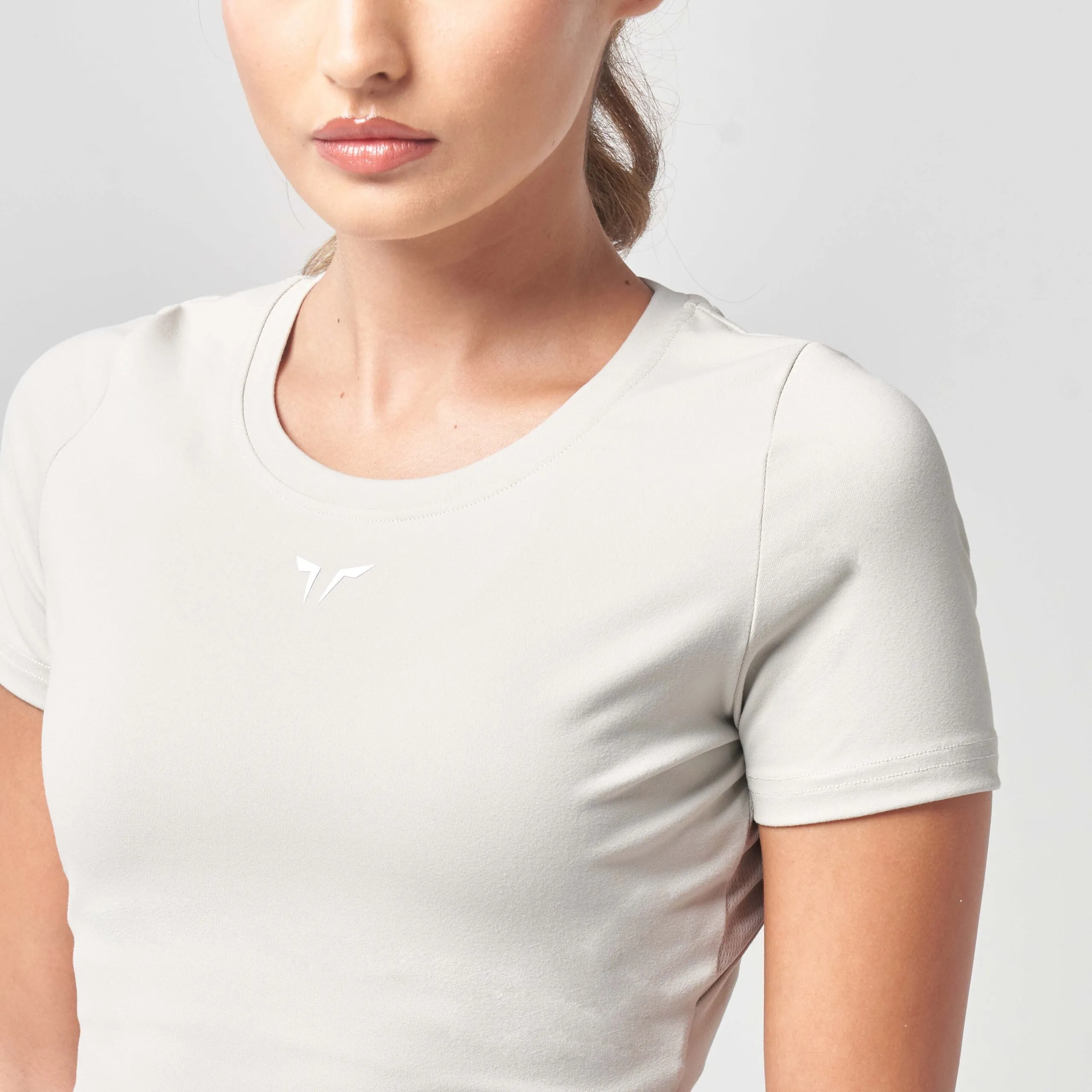 Essential Cropped Tee - Willow Grey